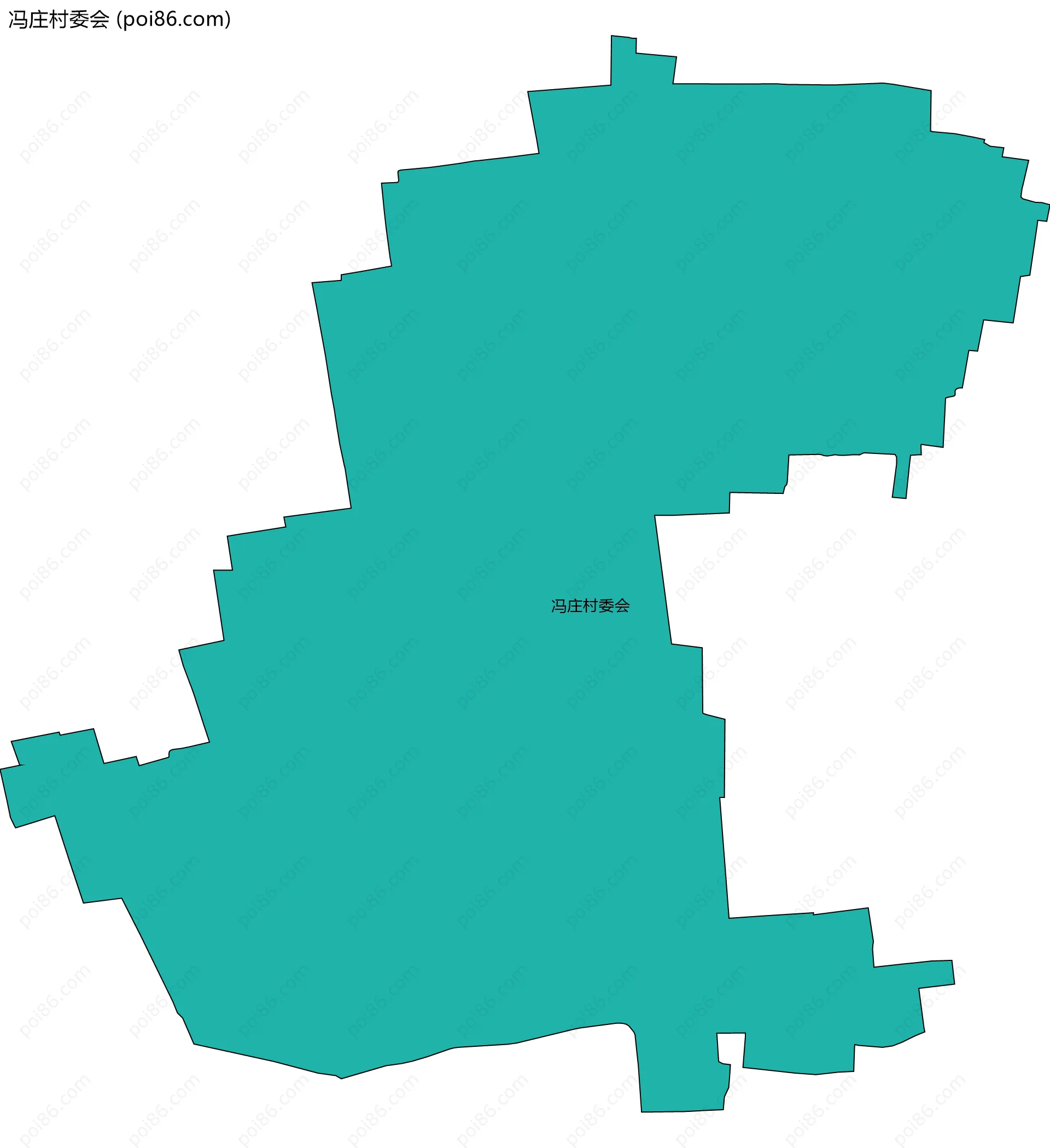 冯庄村委会边界地图