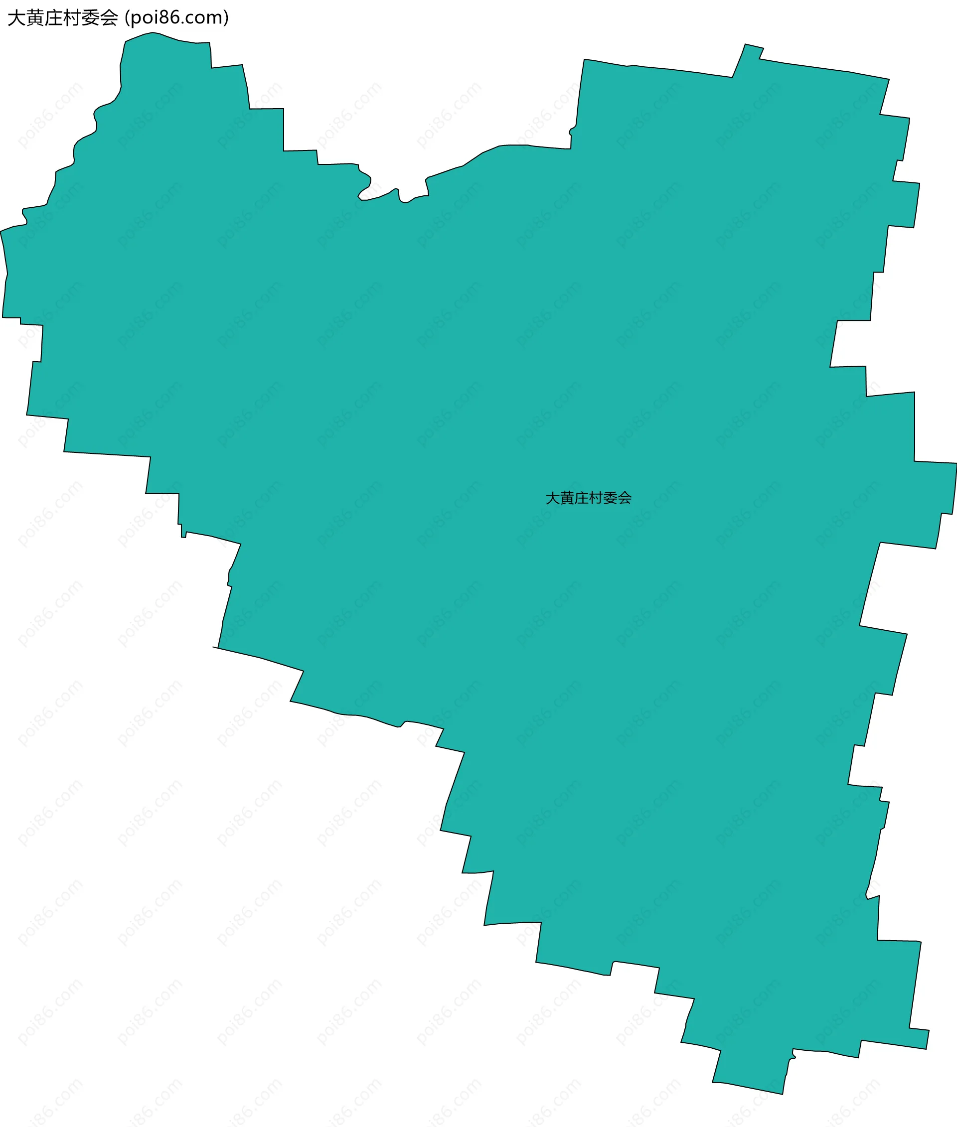 大黄庄村委会边界地图