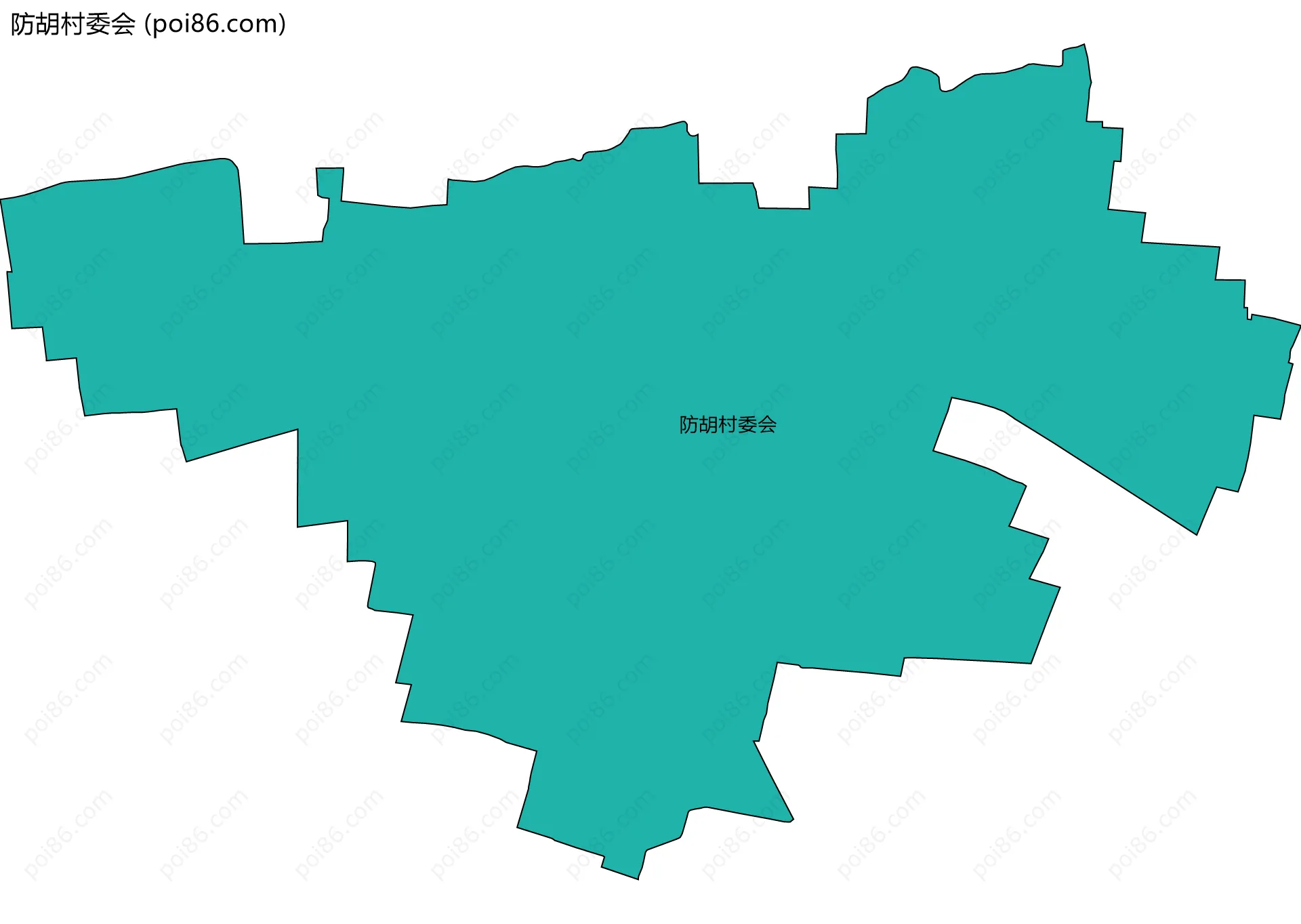 防胡村委会边界地图