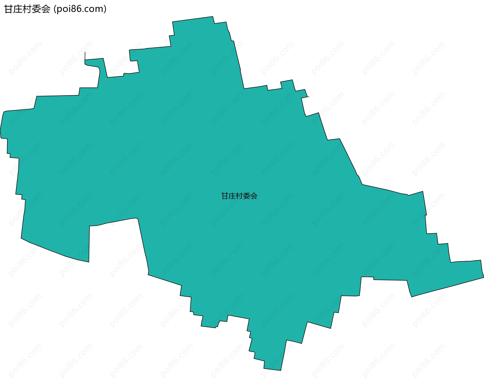 甘庄村委会边界地图