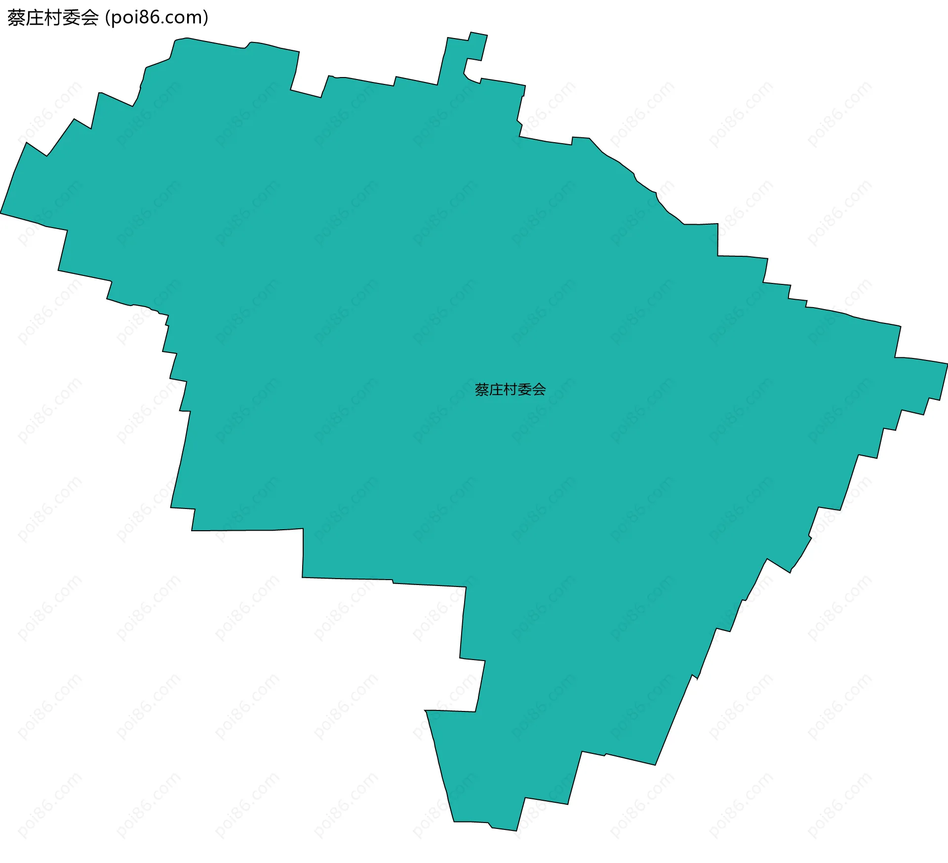 蔡庄村委会边界地图