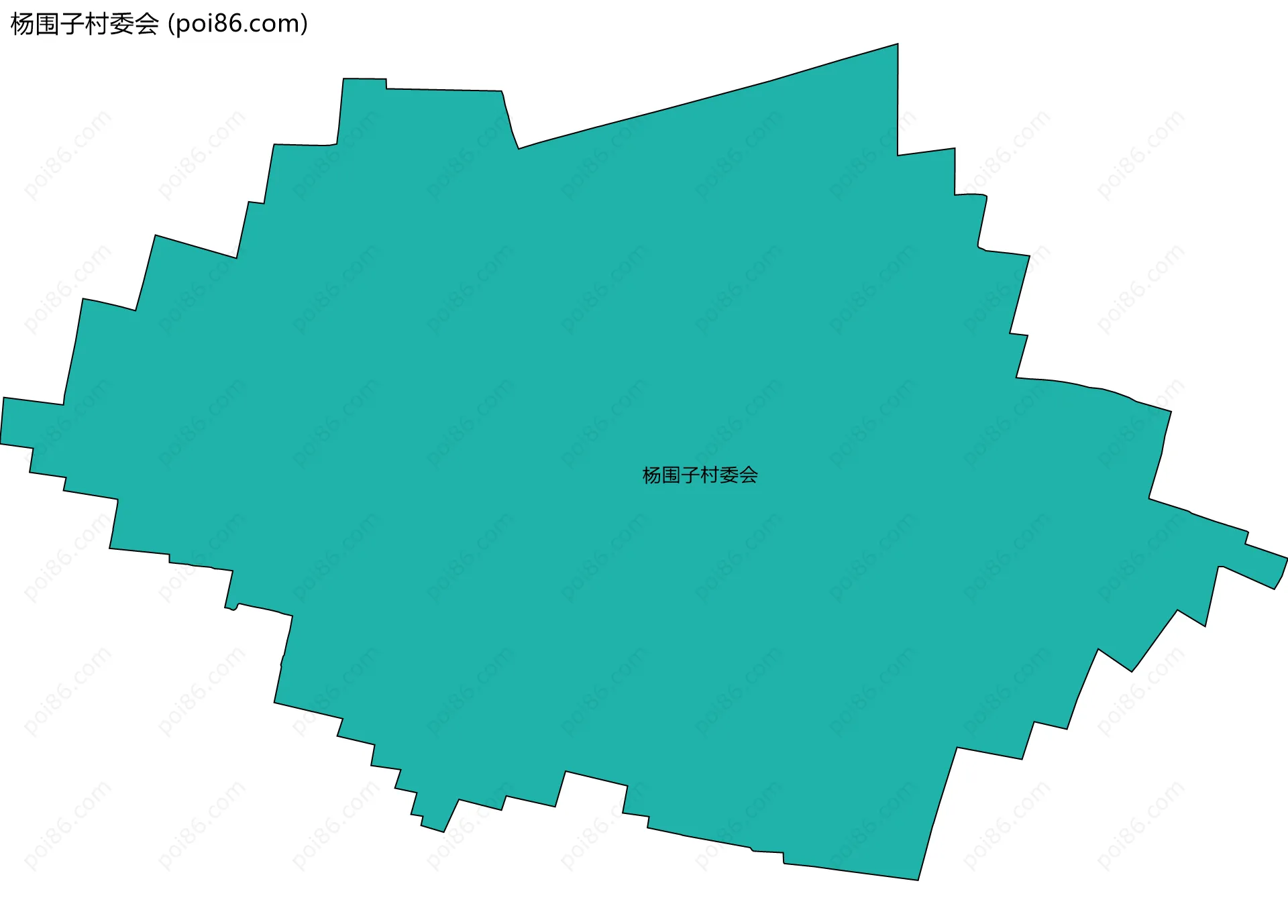 杨围子村委会边界地图