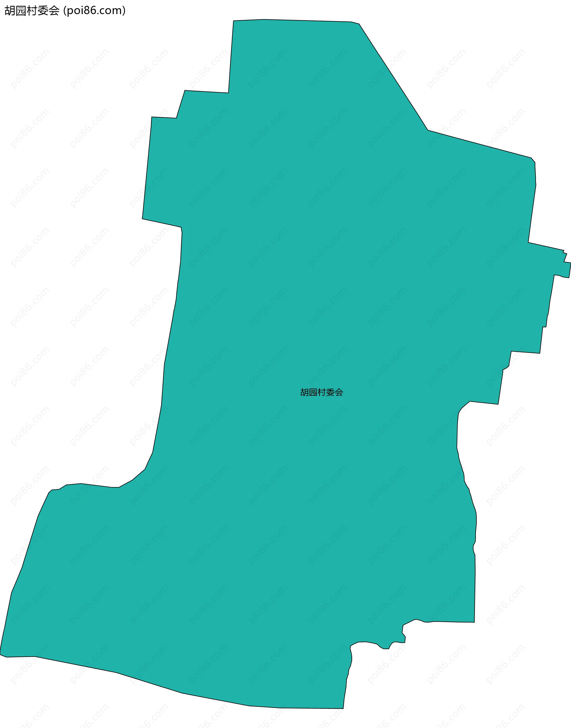 胡园村委会边界地图
