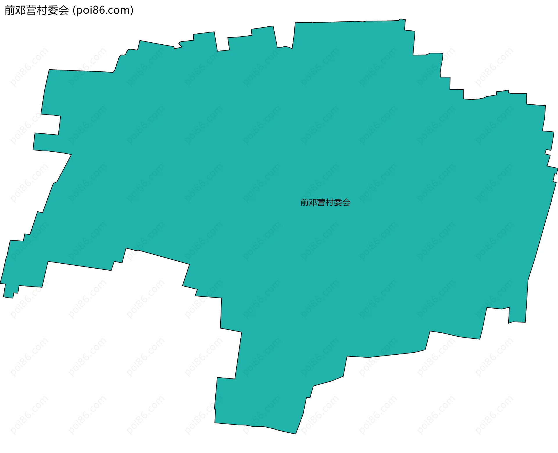 前邓营村委会边界地图