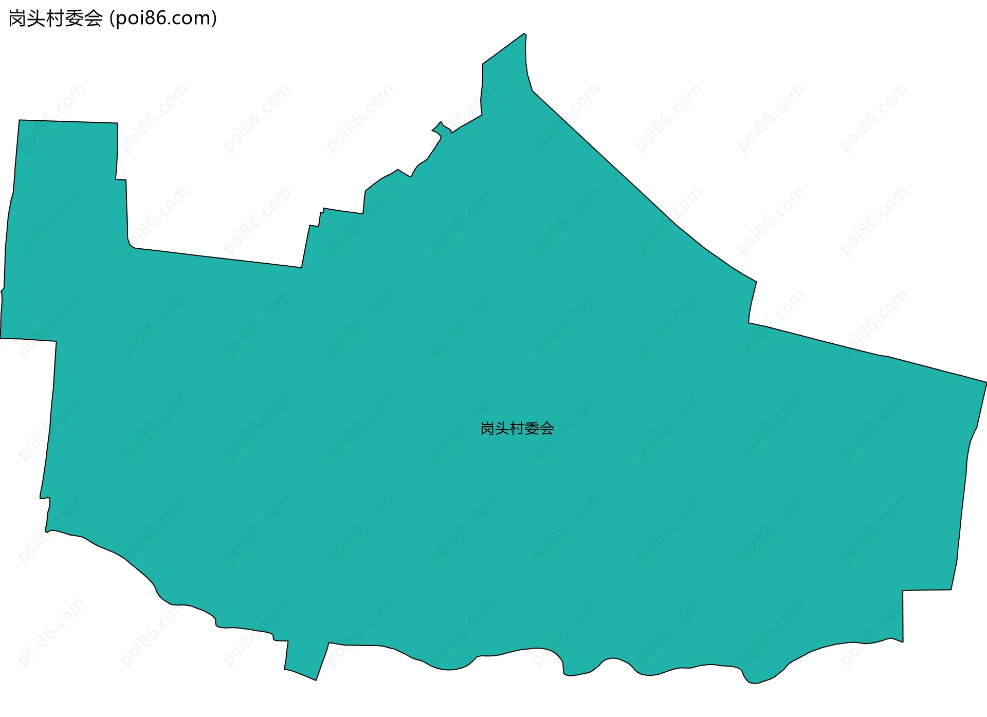 岗头村委会边界地图