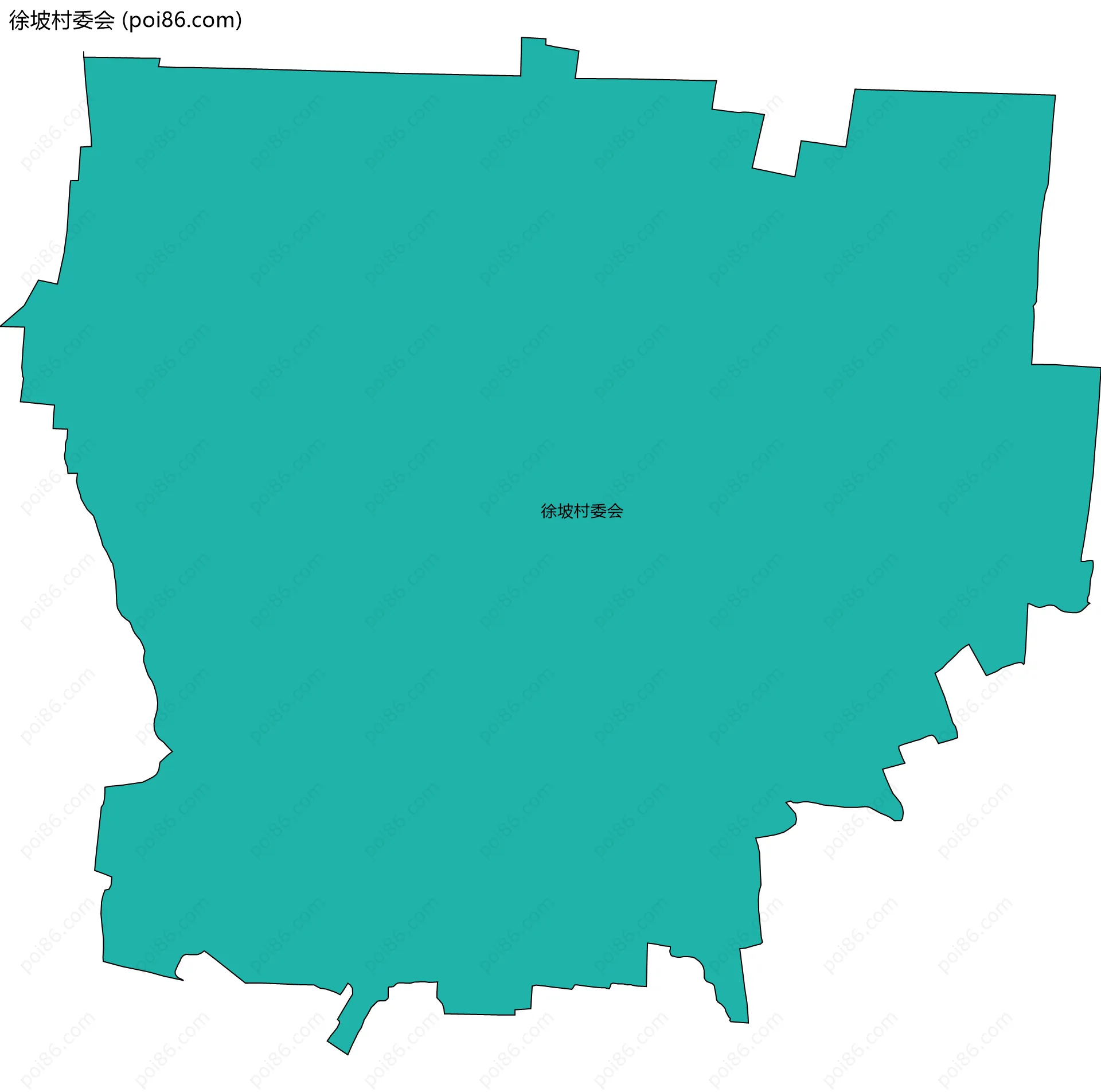 徐坡村委会边界地图
