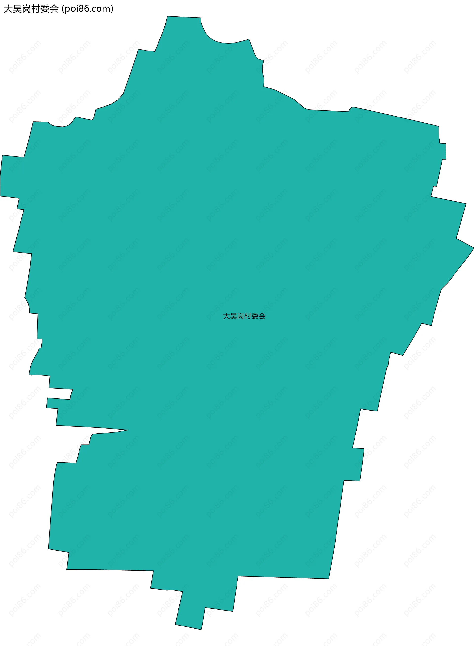 大吴岗村委会边界地图
