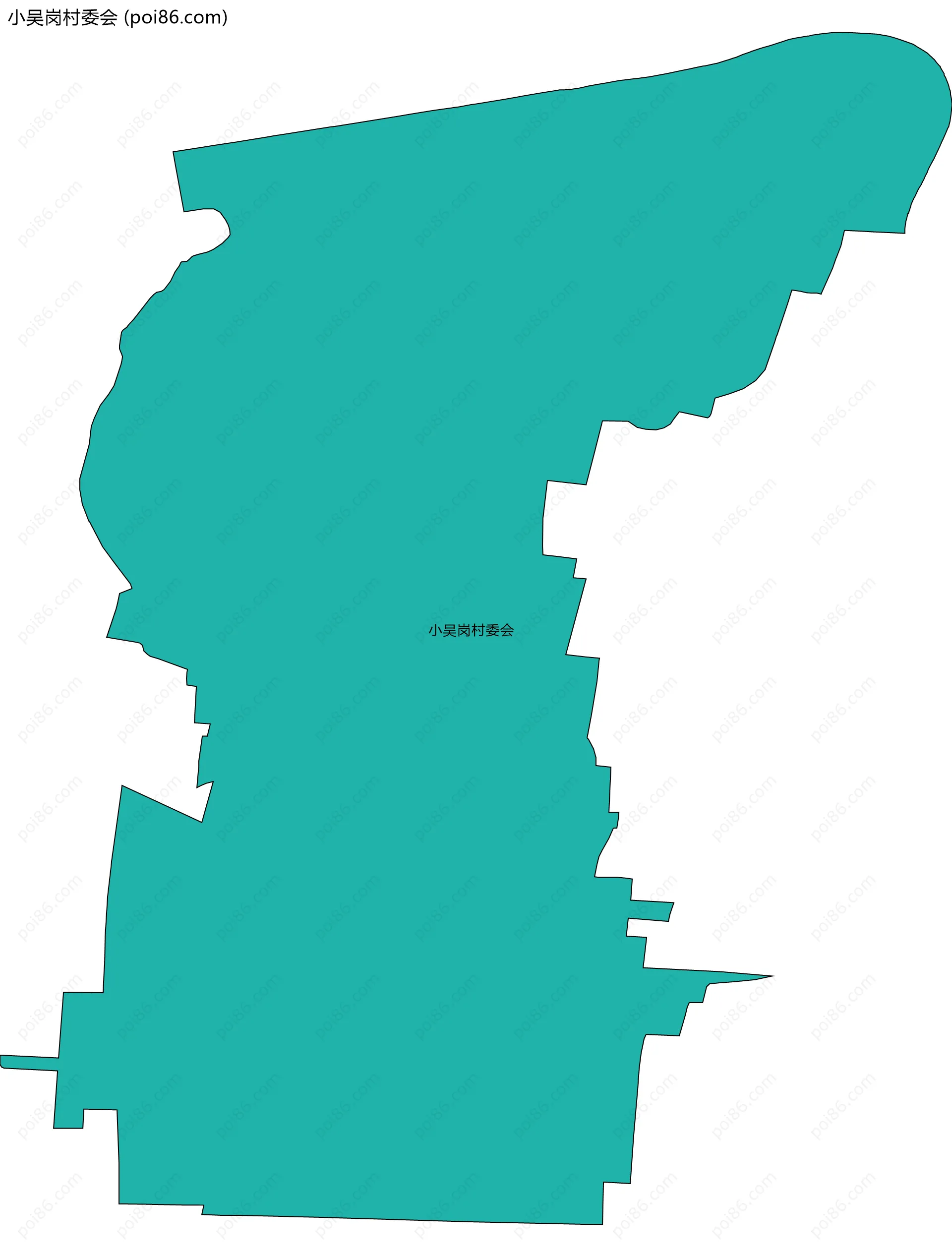小吴岗村委会边界地图