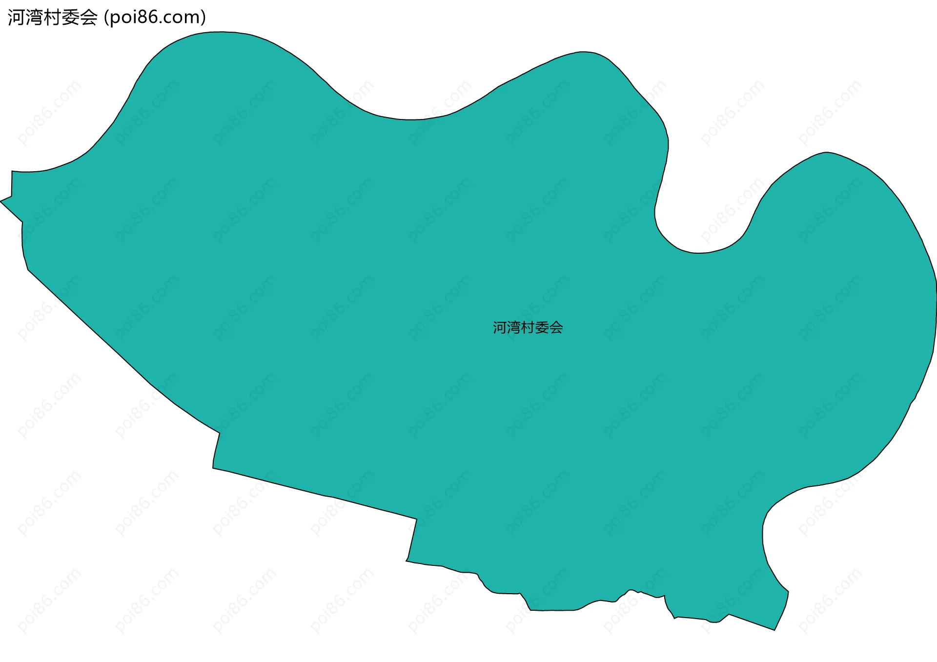 河湾村委会边界地图