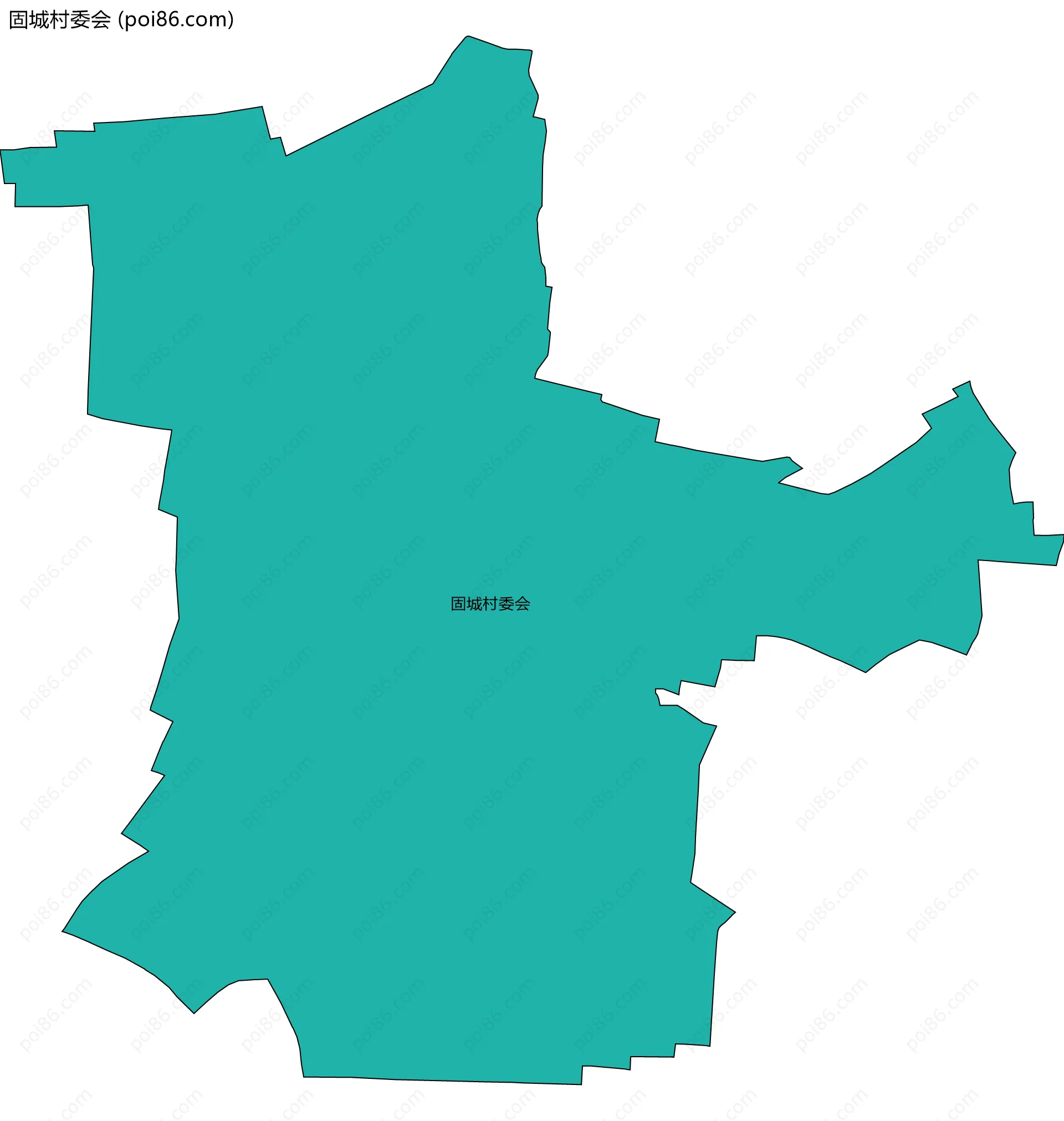 固城村委会边界地图