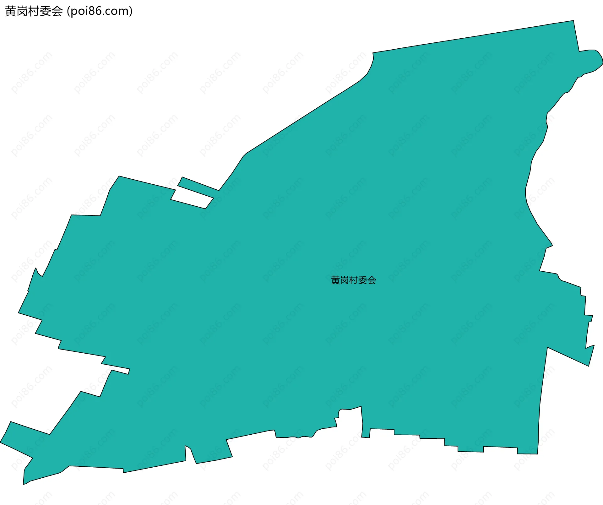 黄岗村委会边界地图