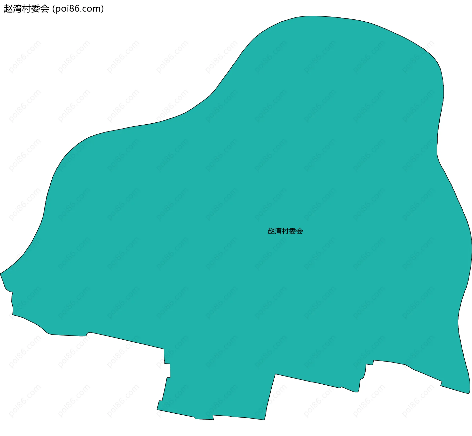 赵湾村委会边界地图