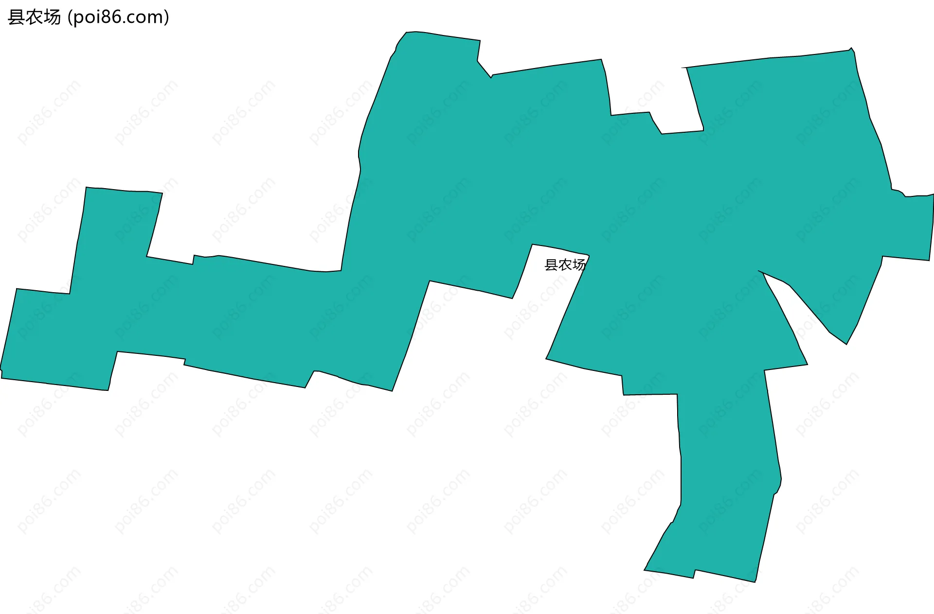 县农场边界地图