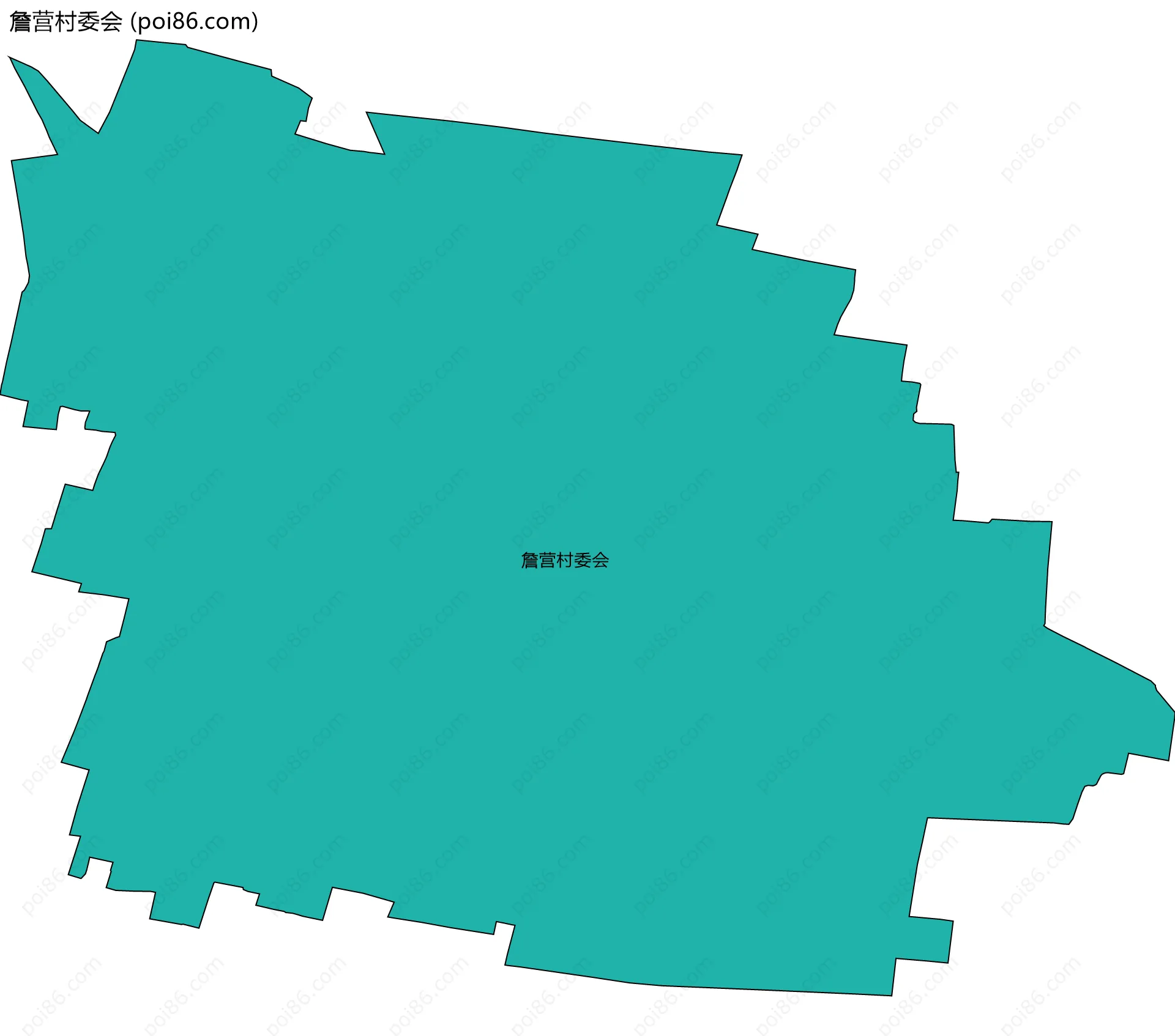 詹营村委会边界地图