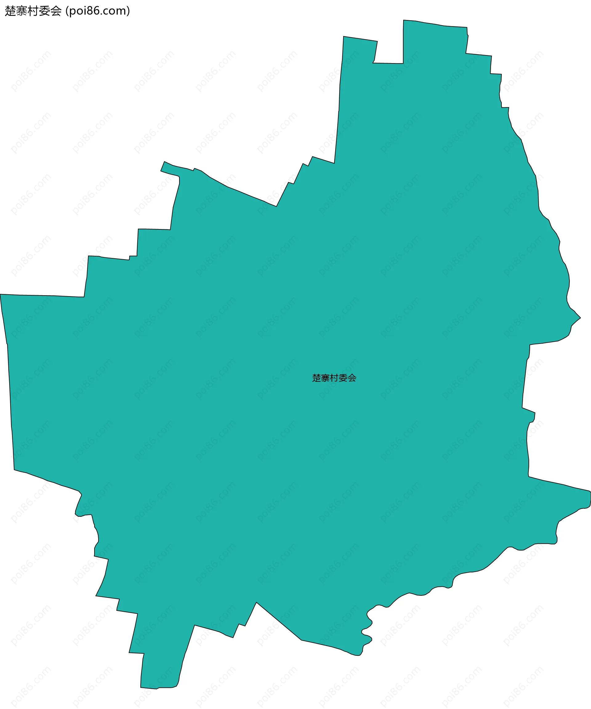 楚寨村委会边界地图