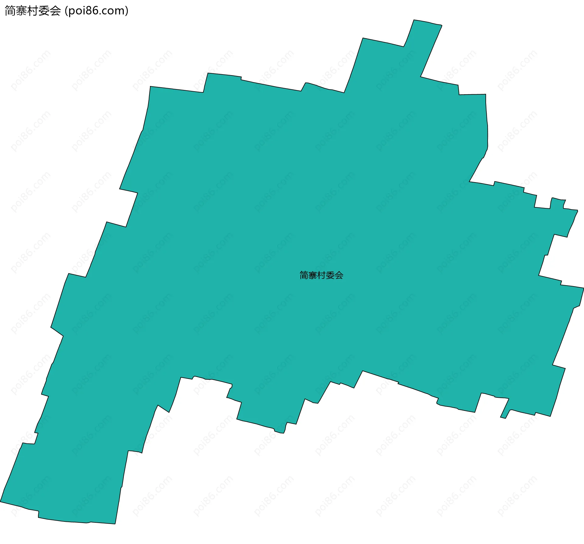 简寨村委会边界地图