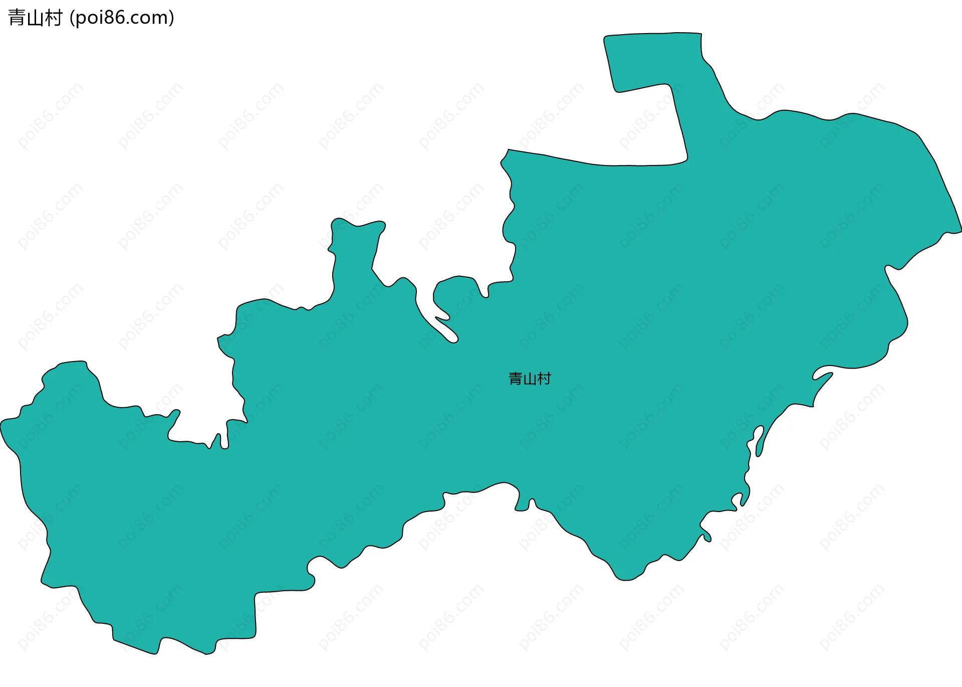 青山村边界地图