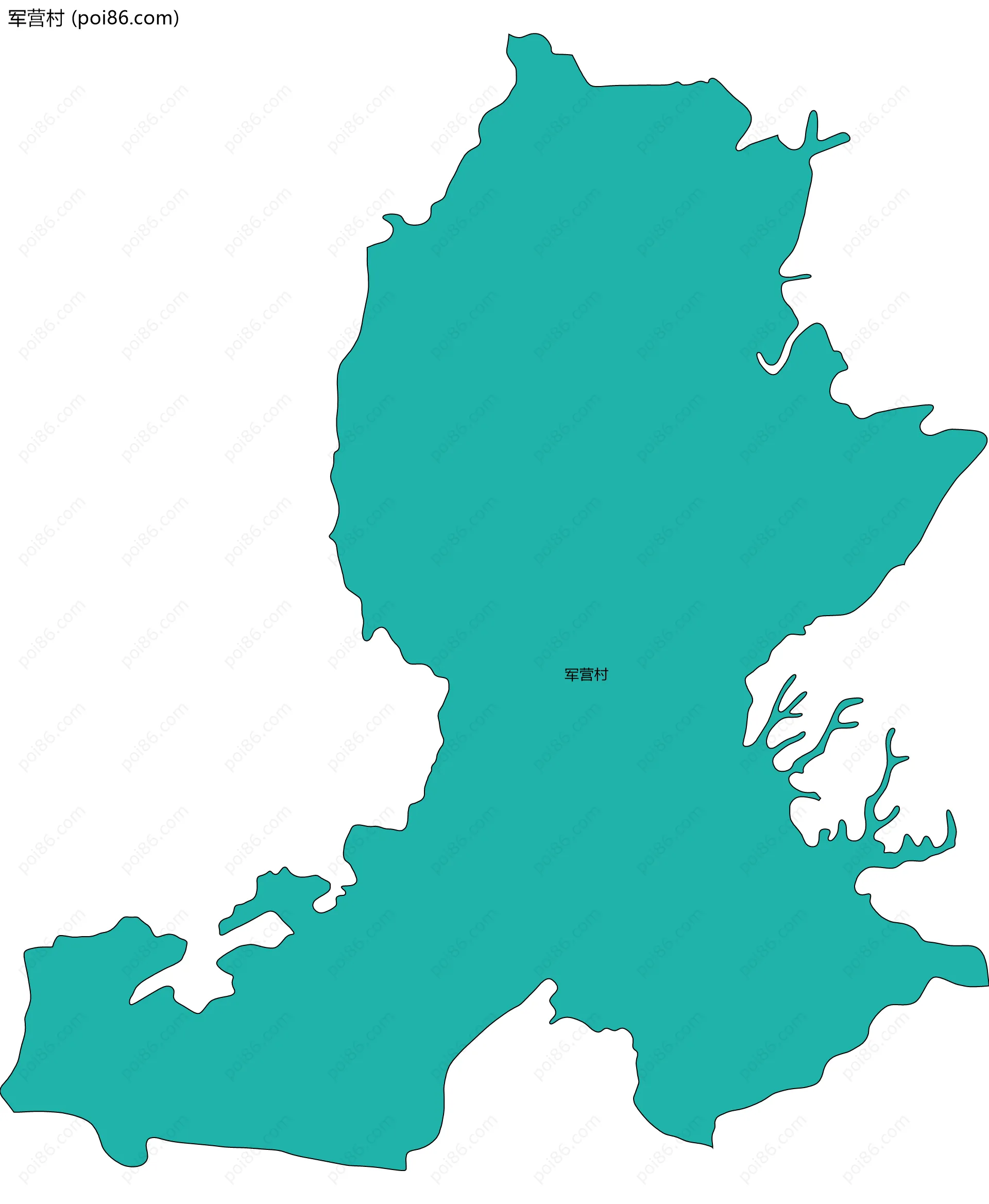 军营村边界地图