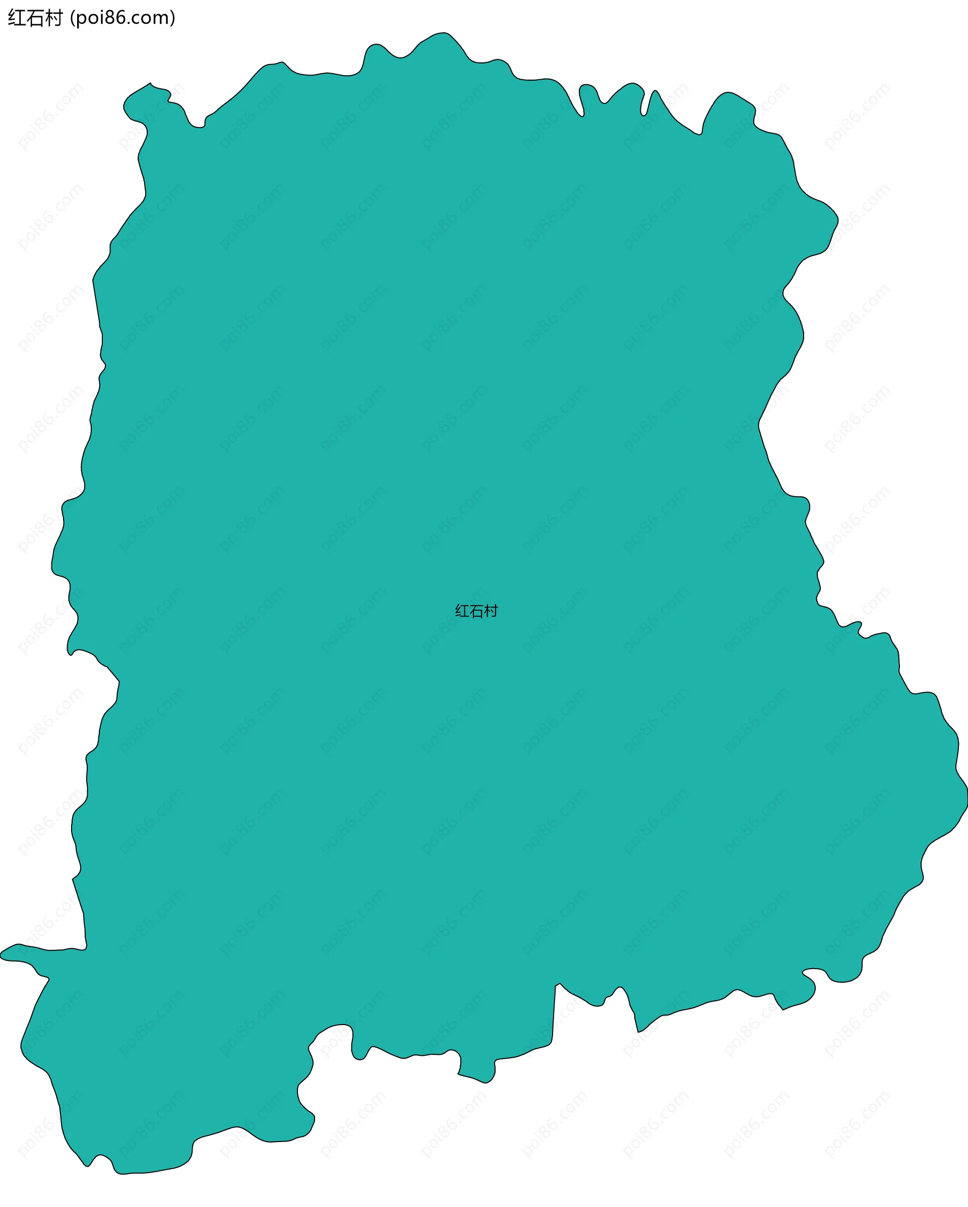 红石村边界地图