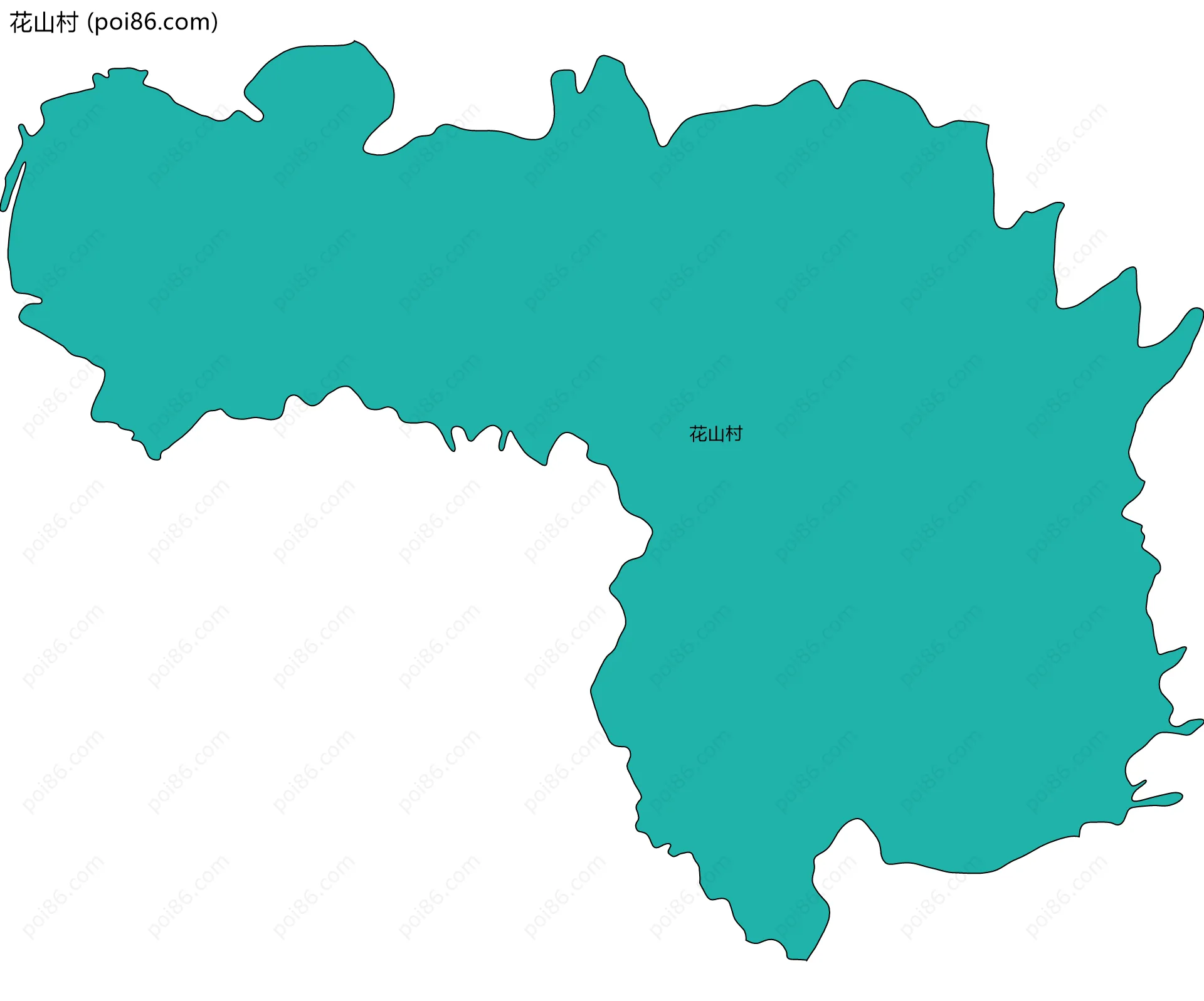 花山村边界地图