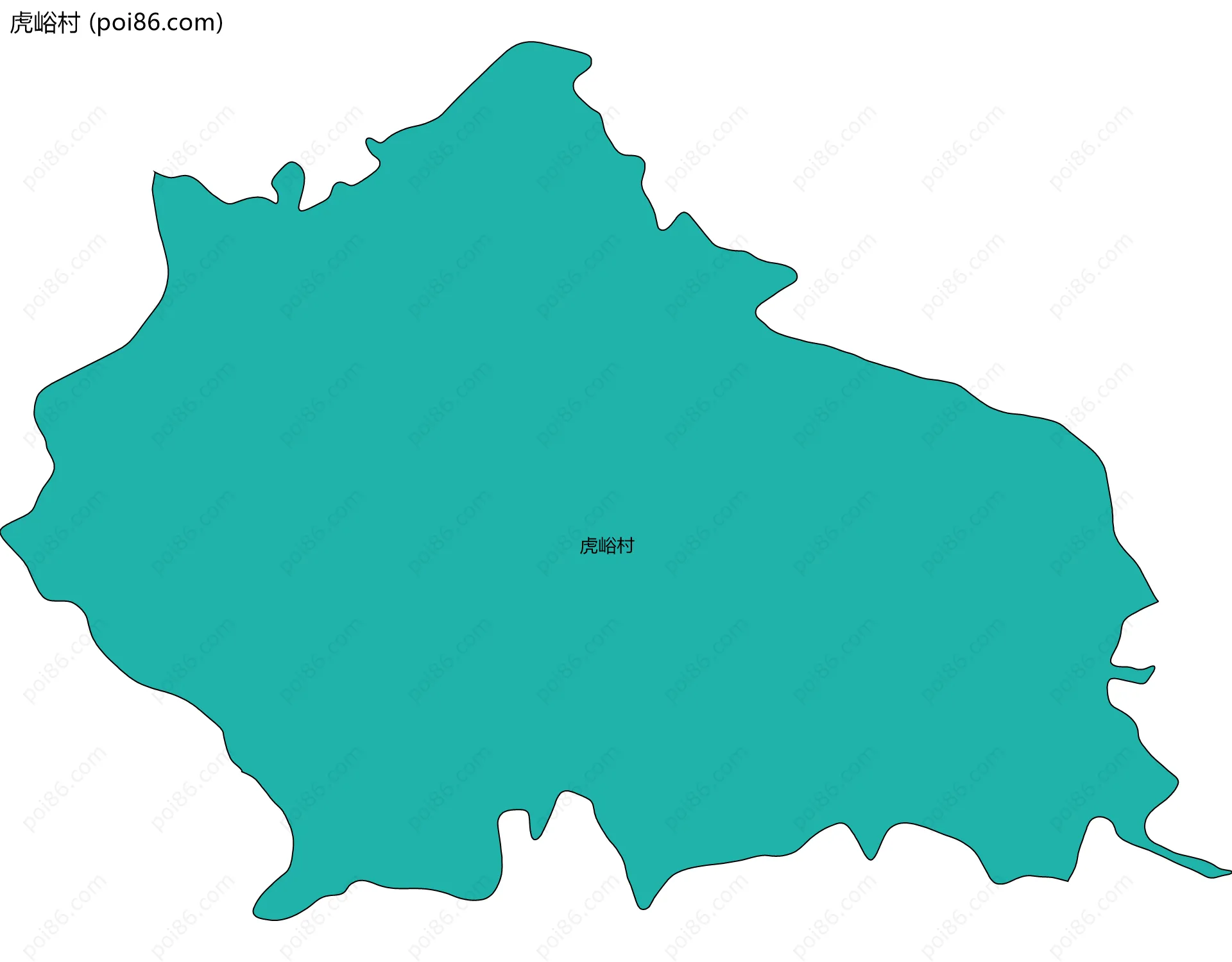 虎峪村边界地图