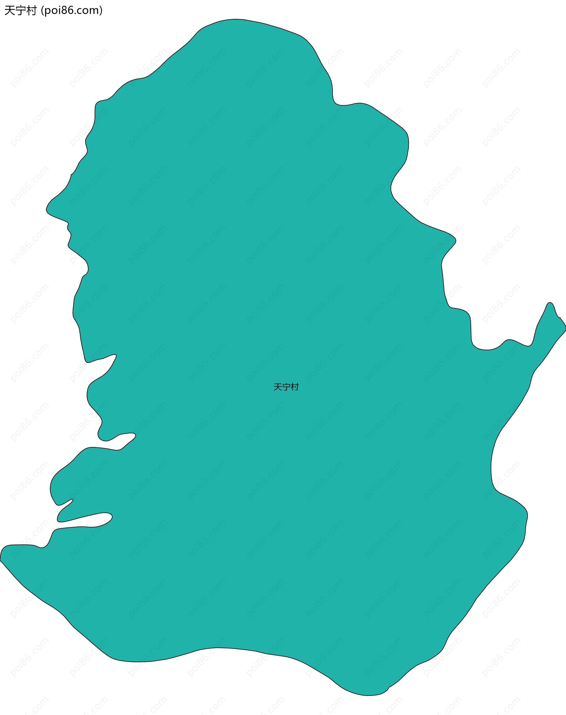 天宁村边界地图