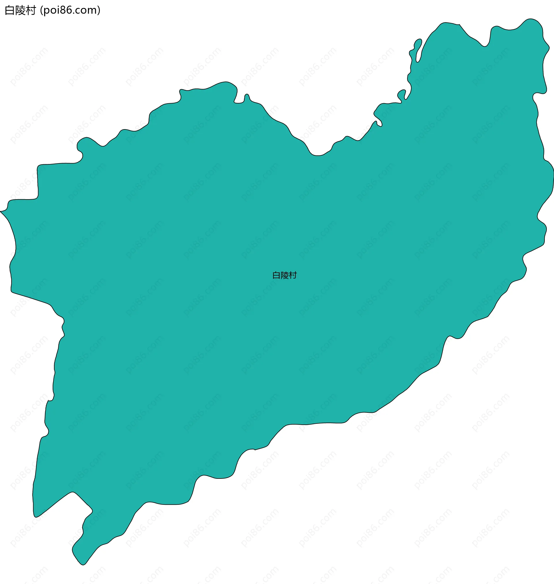 白陵村边界地图