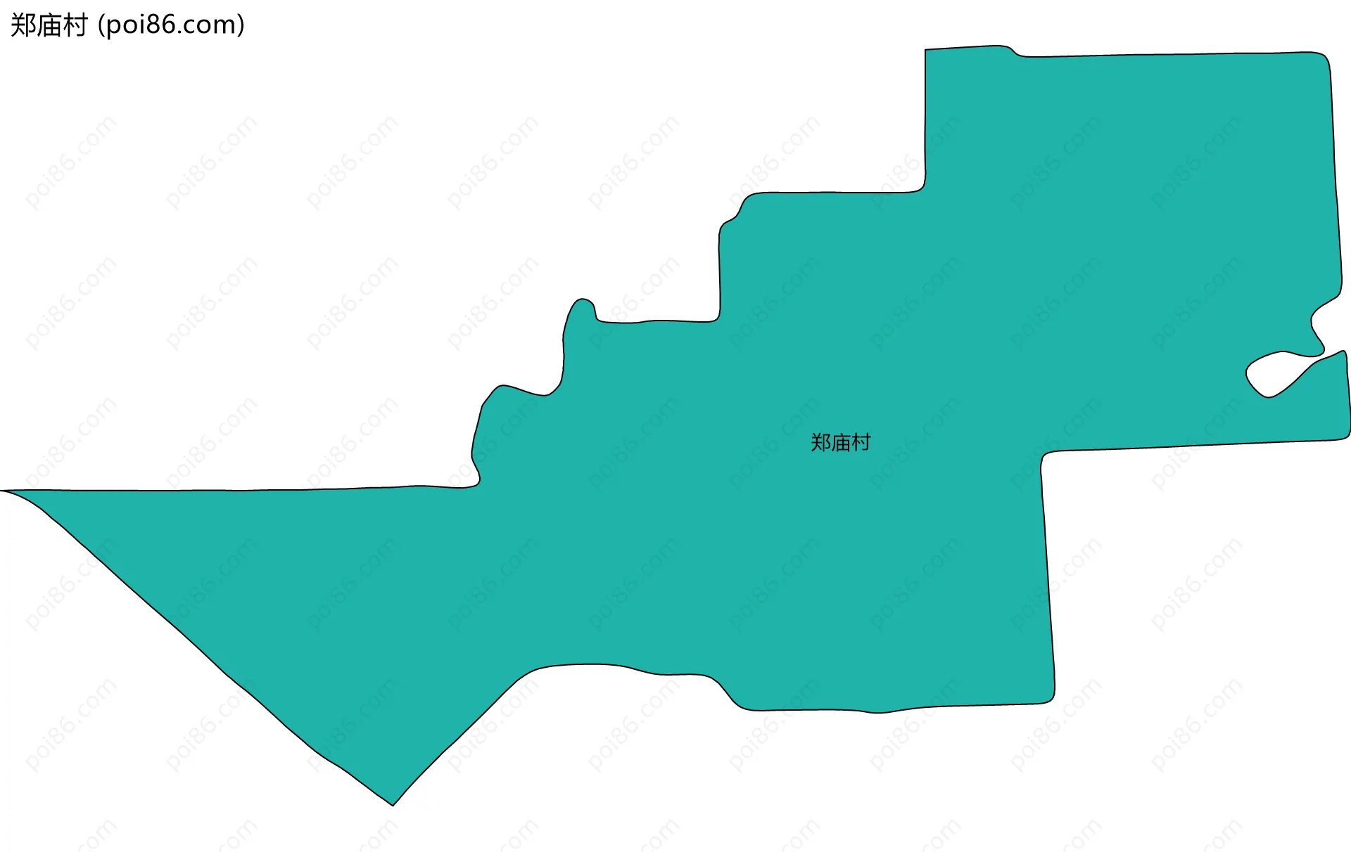 郑庙村边界地图