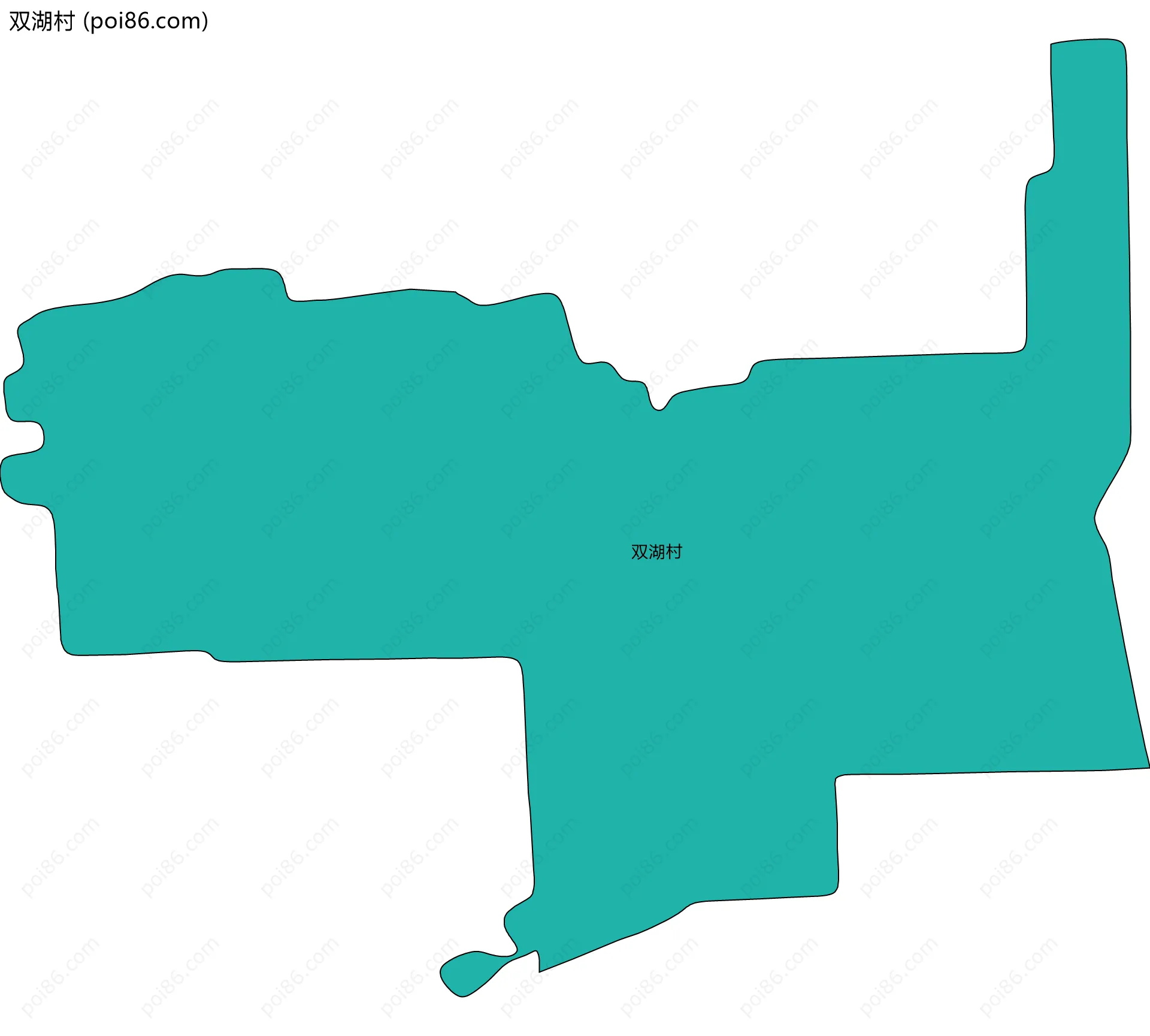 双湖村边界地图