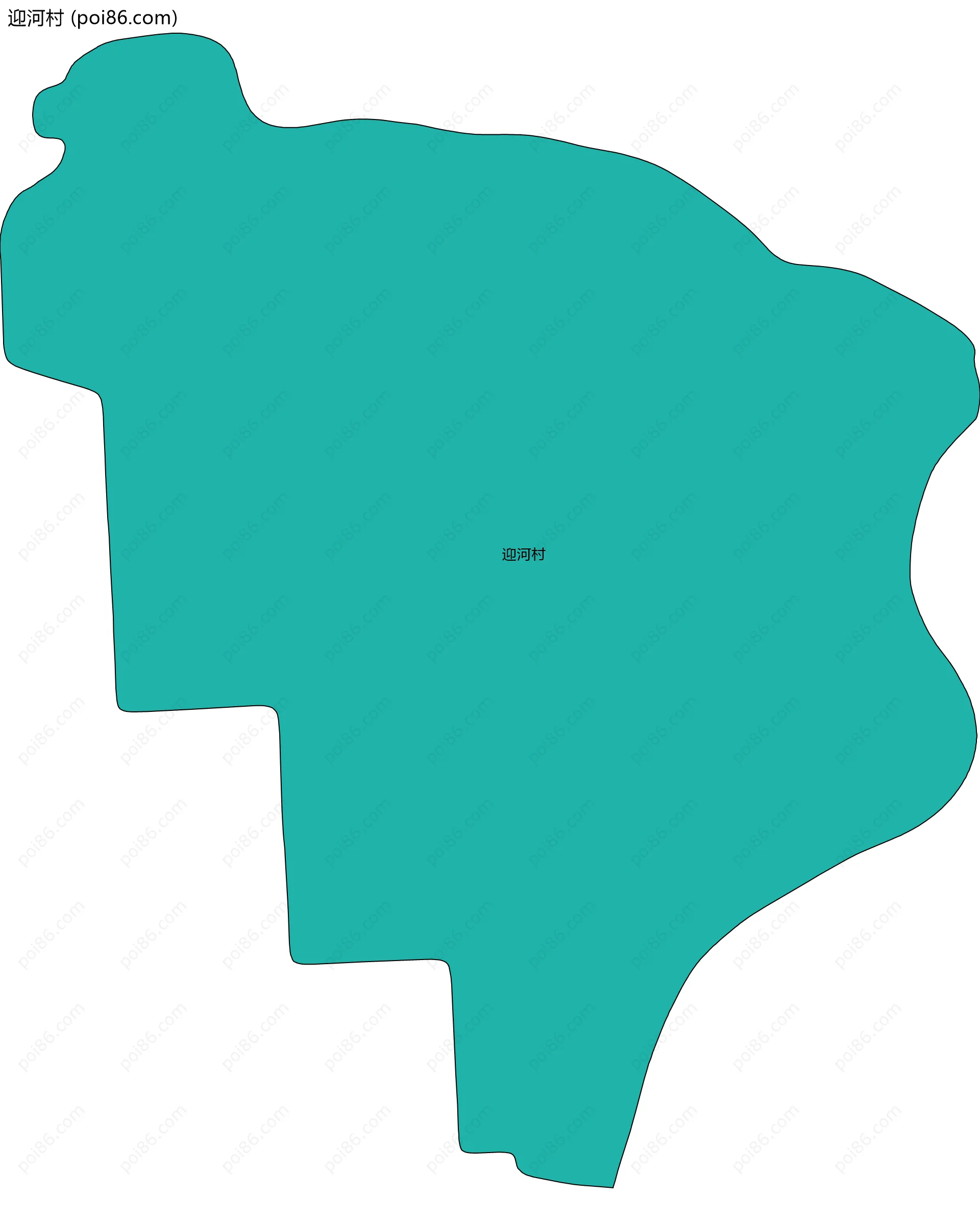 迎河村边界地图