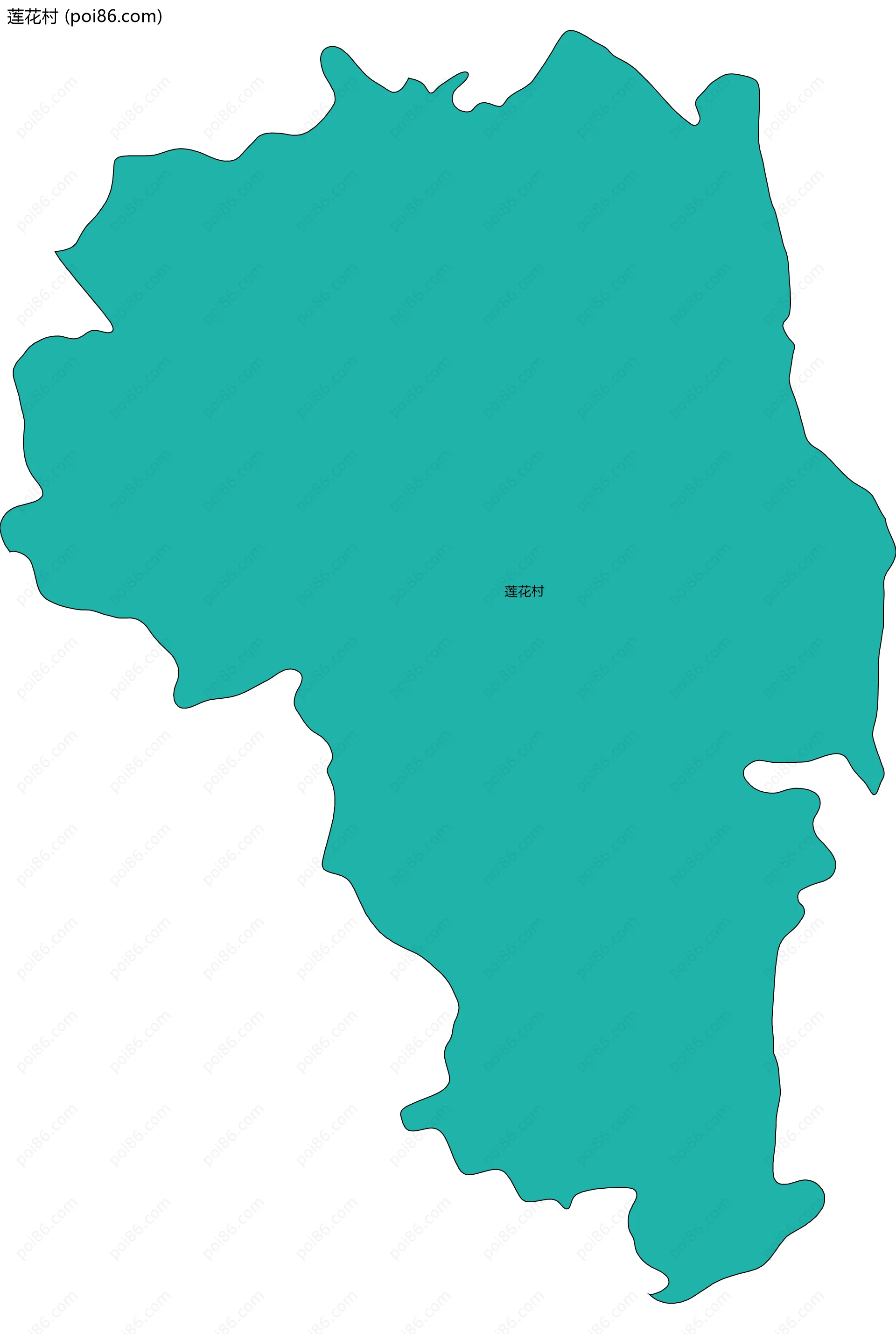 莲花村边界地图