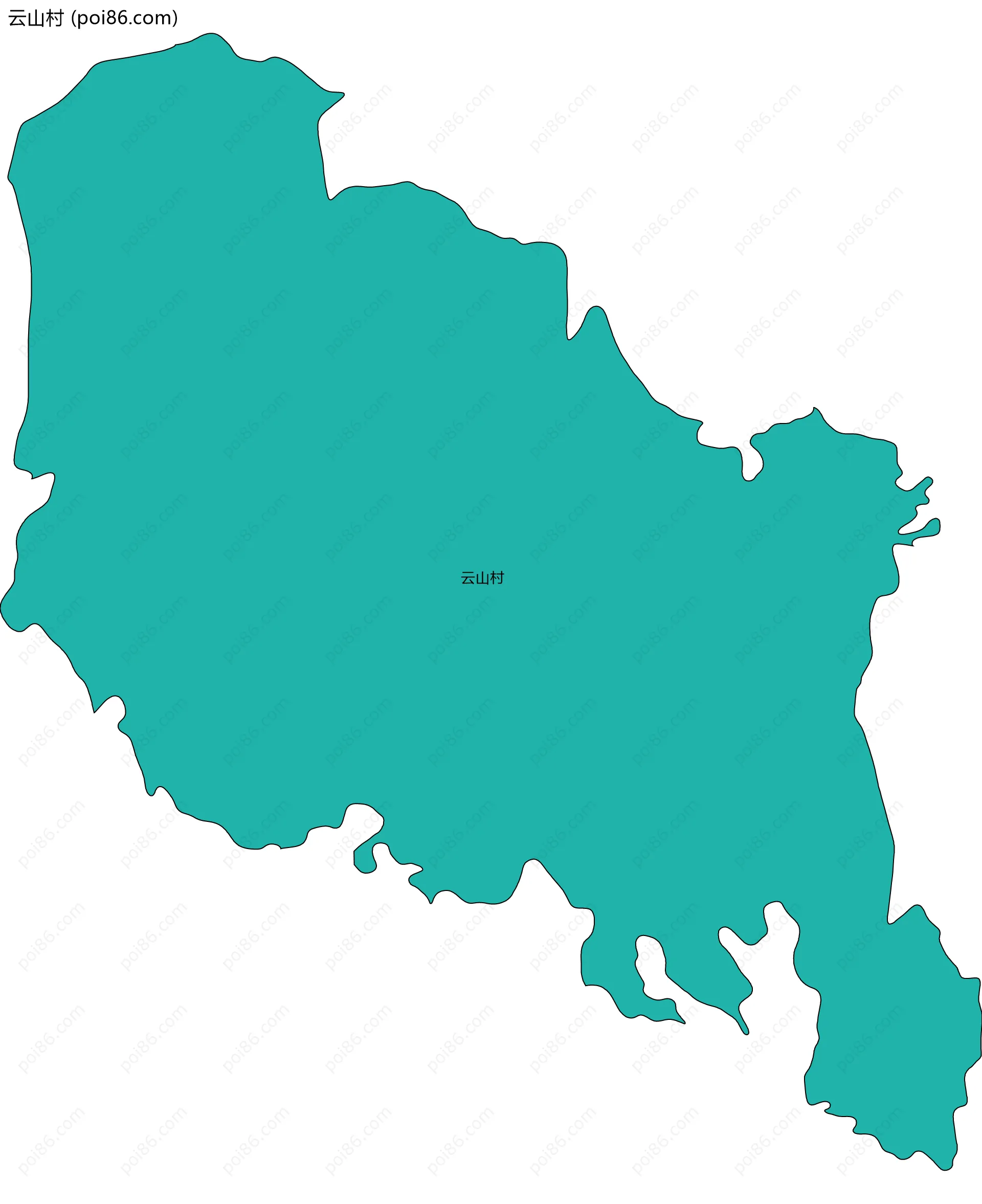 云山村边界地图