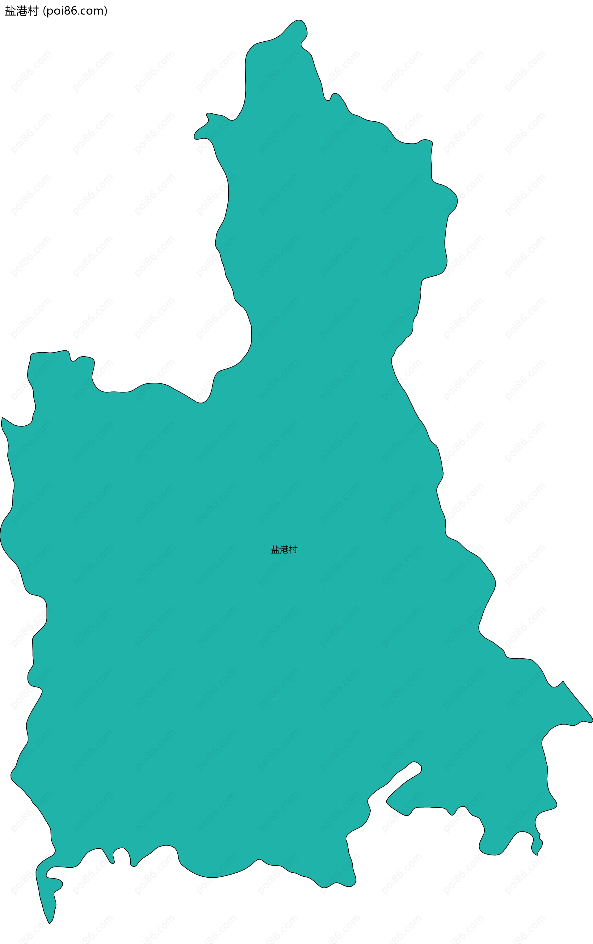 盐港村边界地图
