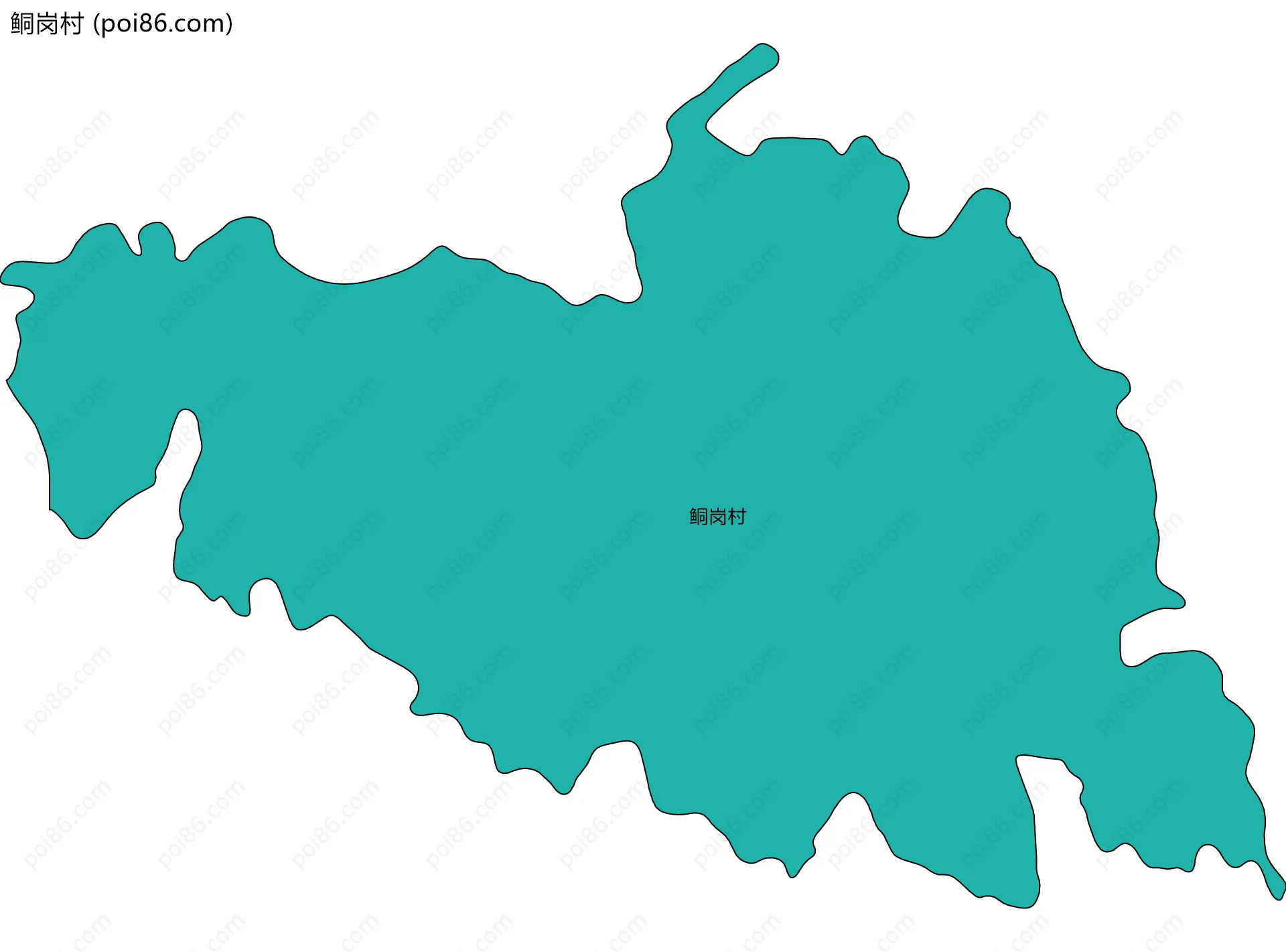 鲖岗村边界地图