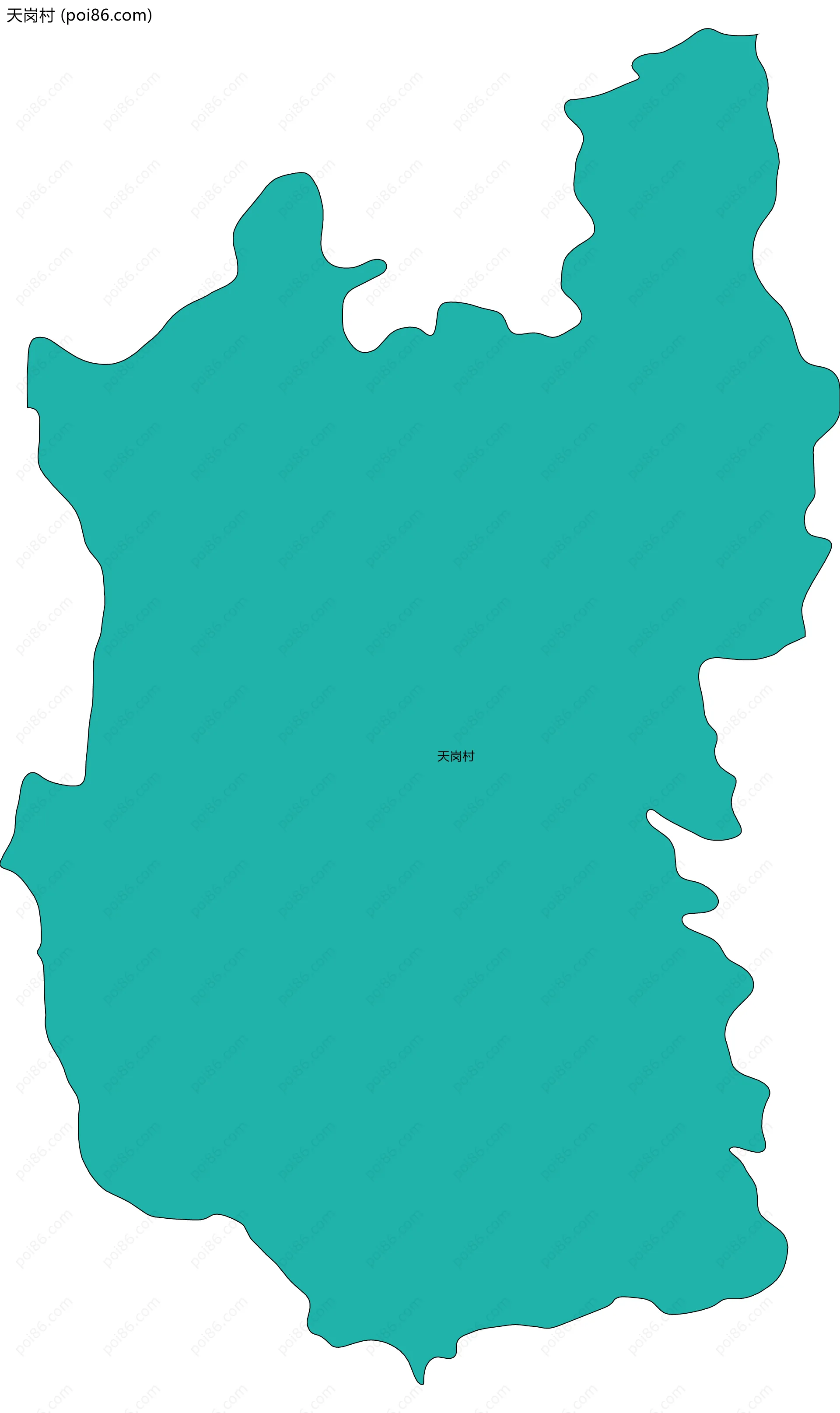 天岗村边界地图