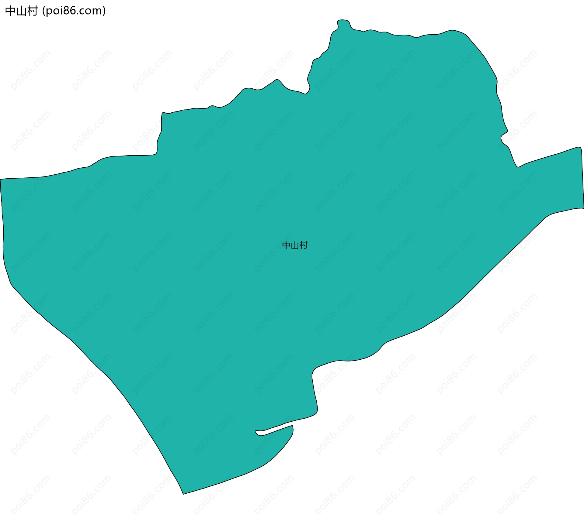 中山村边界地图