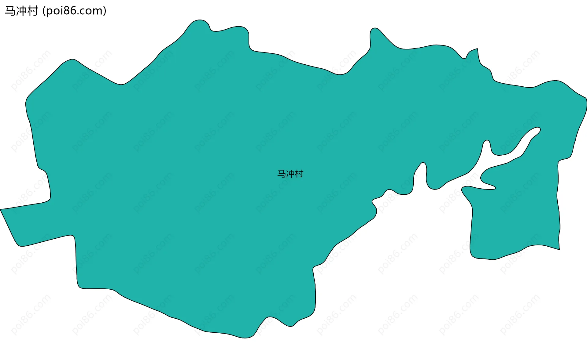 马冲村边界地图