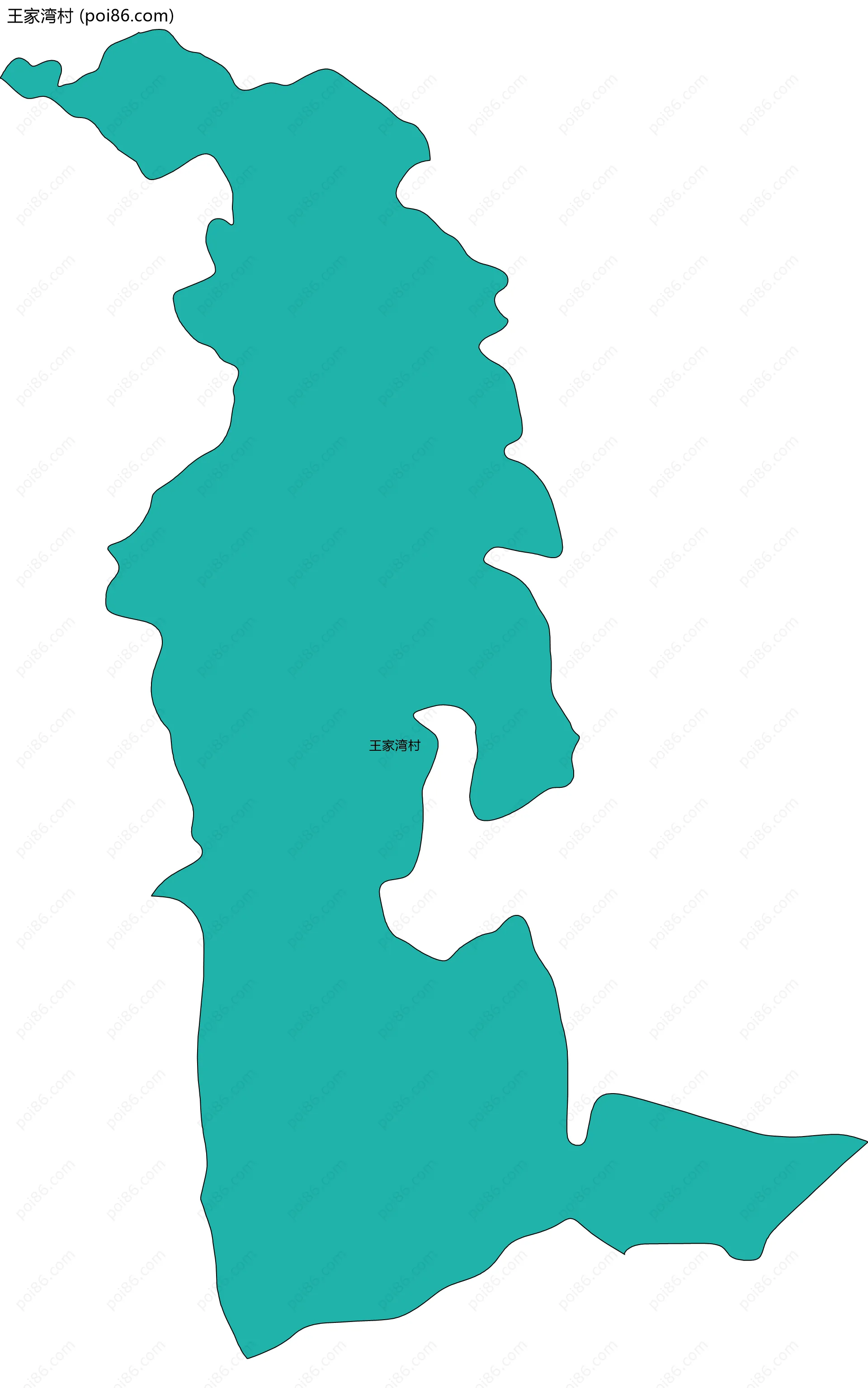 王家湾村边界地图