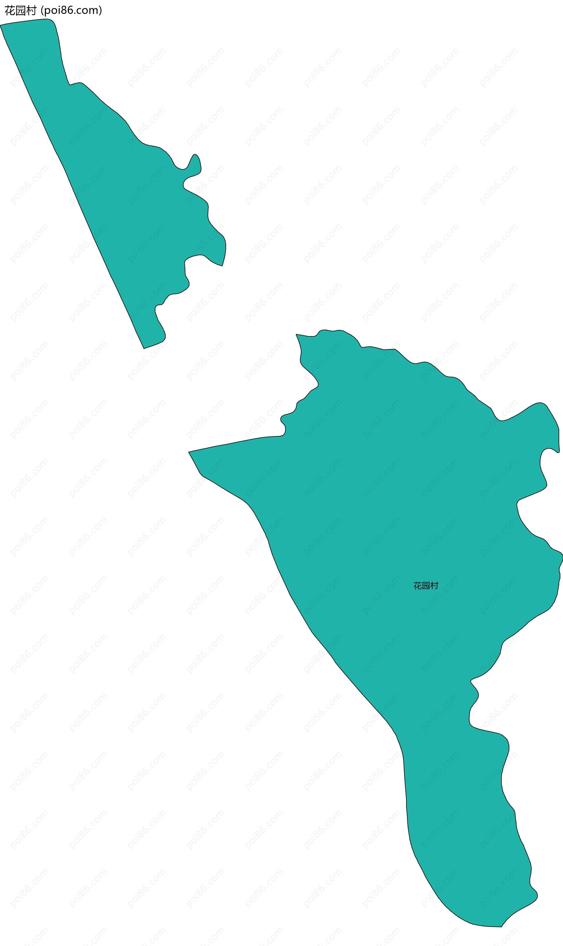 花园村边界地图