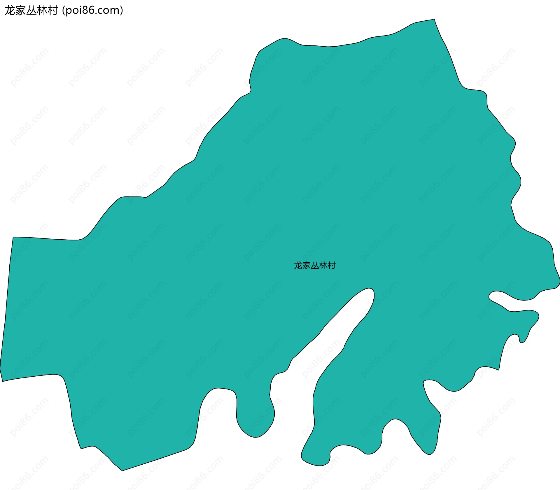 龙家丛林村边界地图