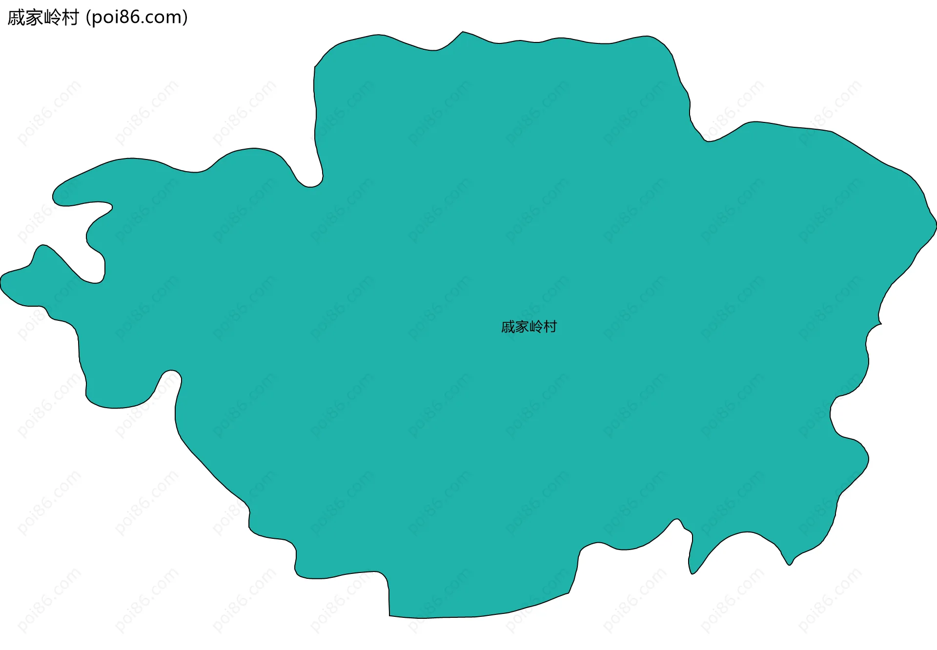 戚家岭村边界地图