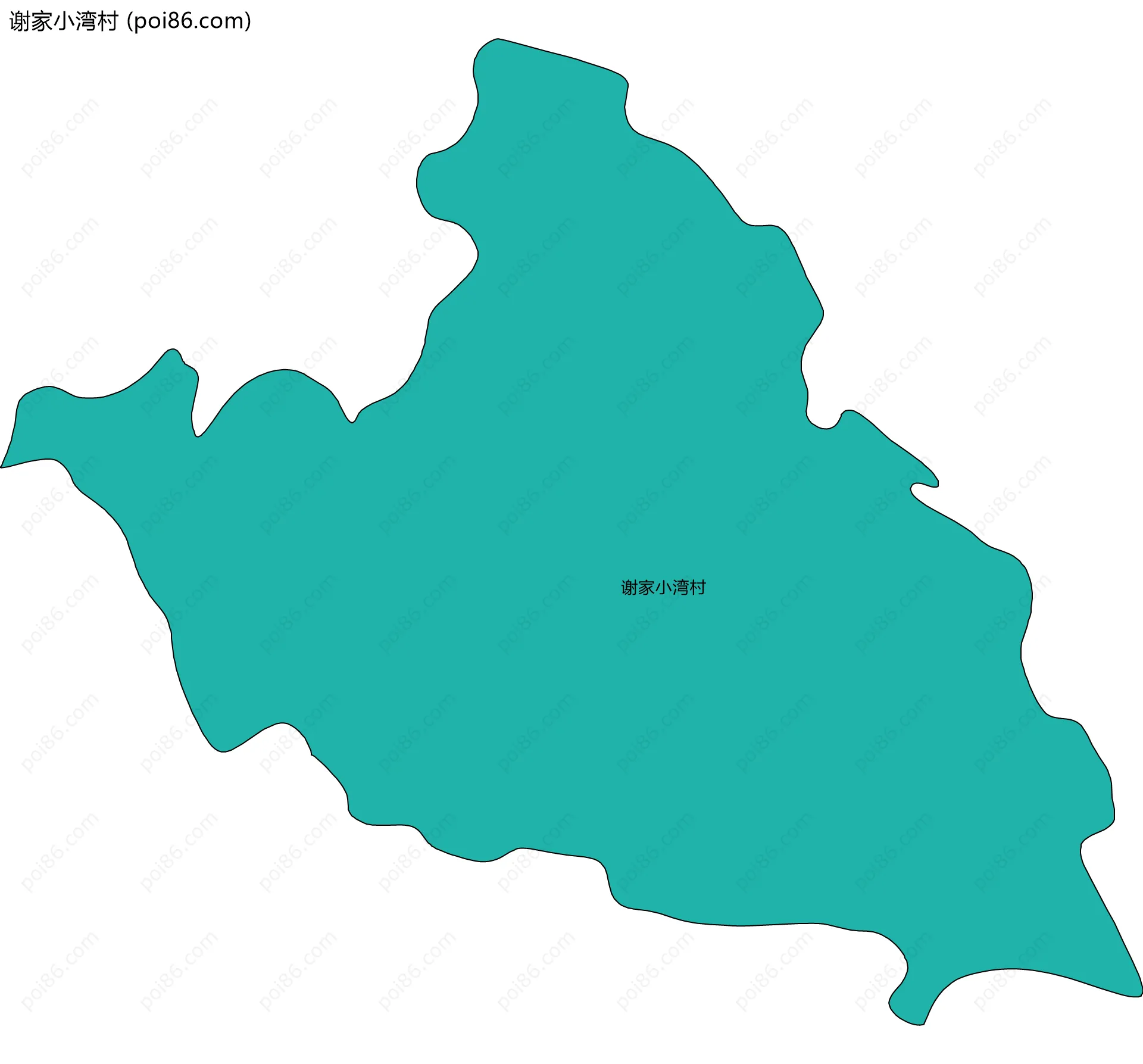 谢家小湾村边界地图