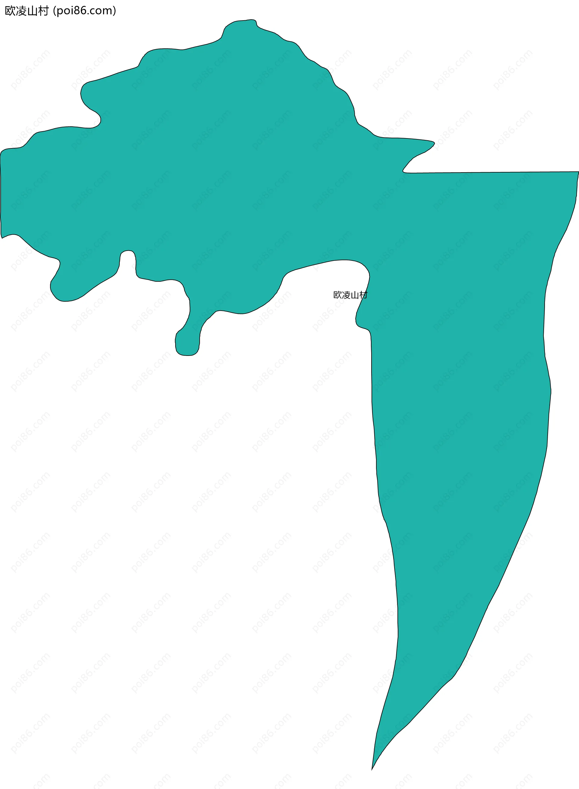 欧凌山村边界地图