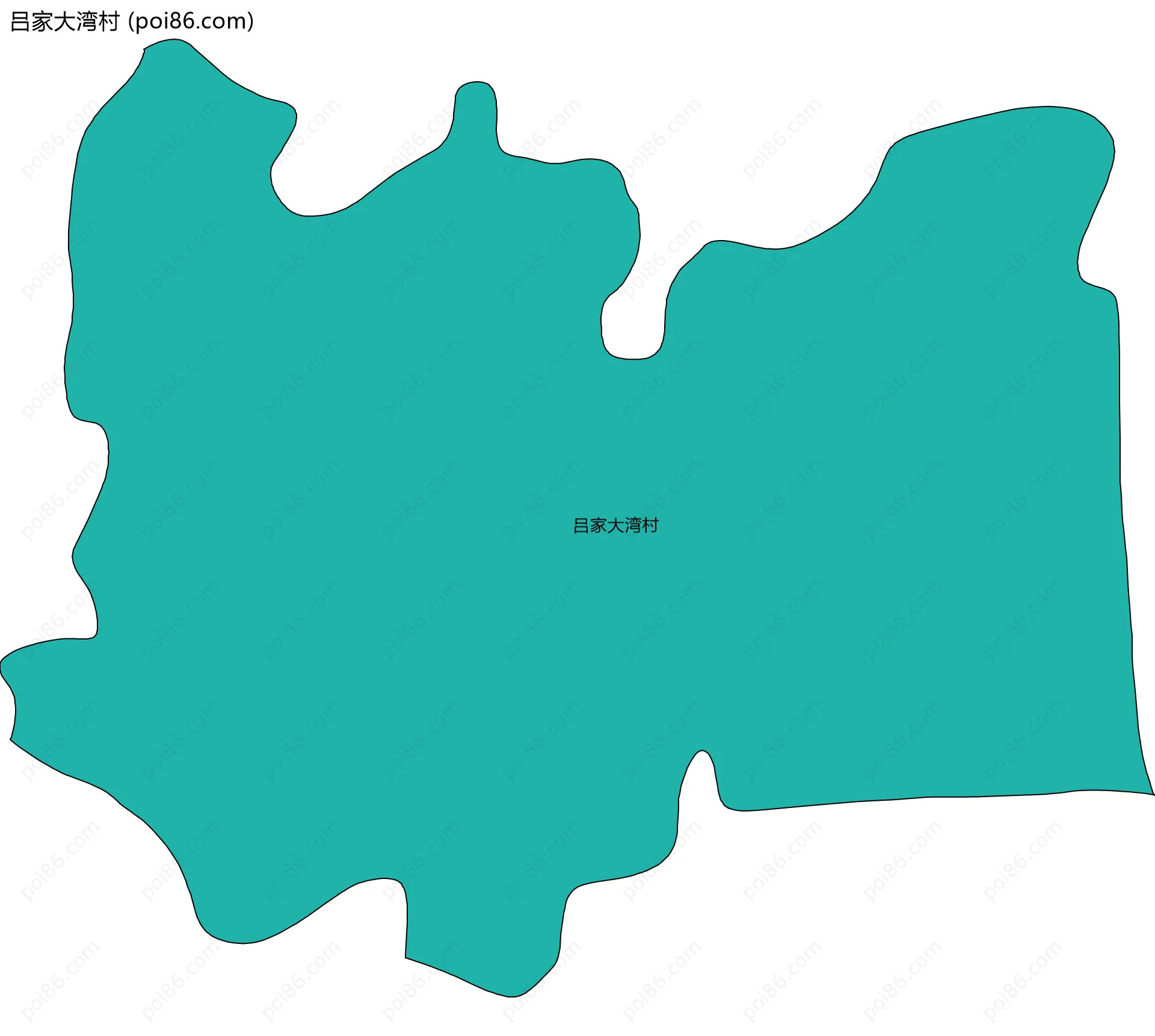吕家大湾村边界地图