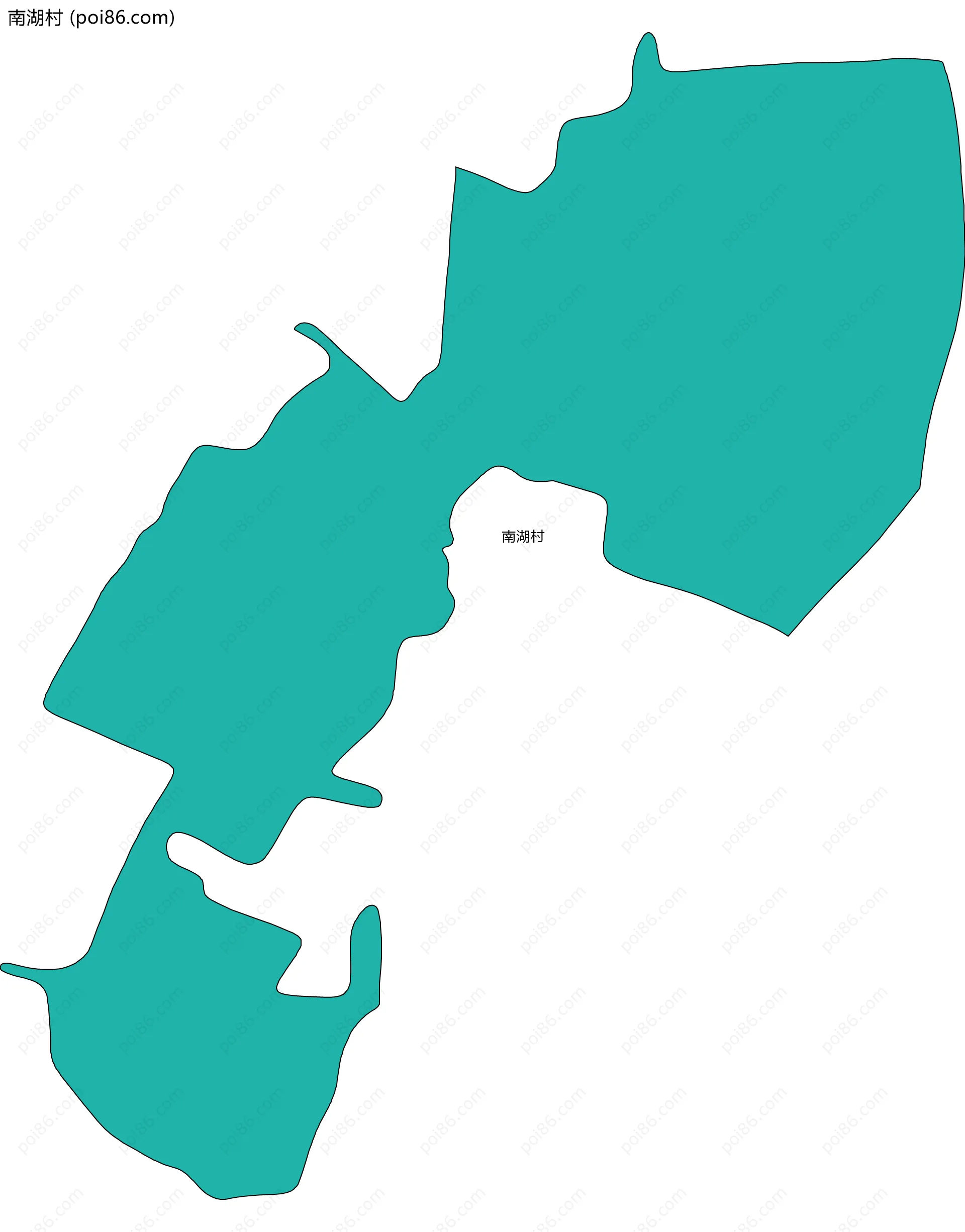 南湖村边界地图