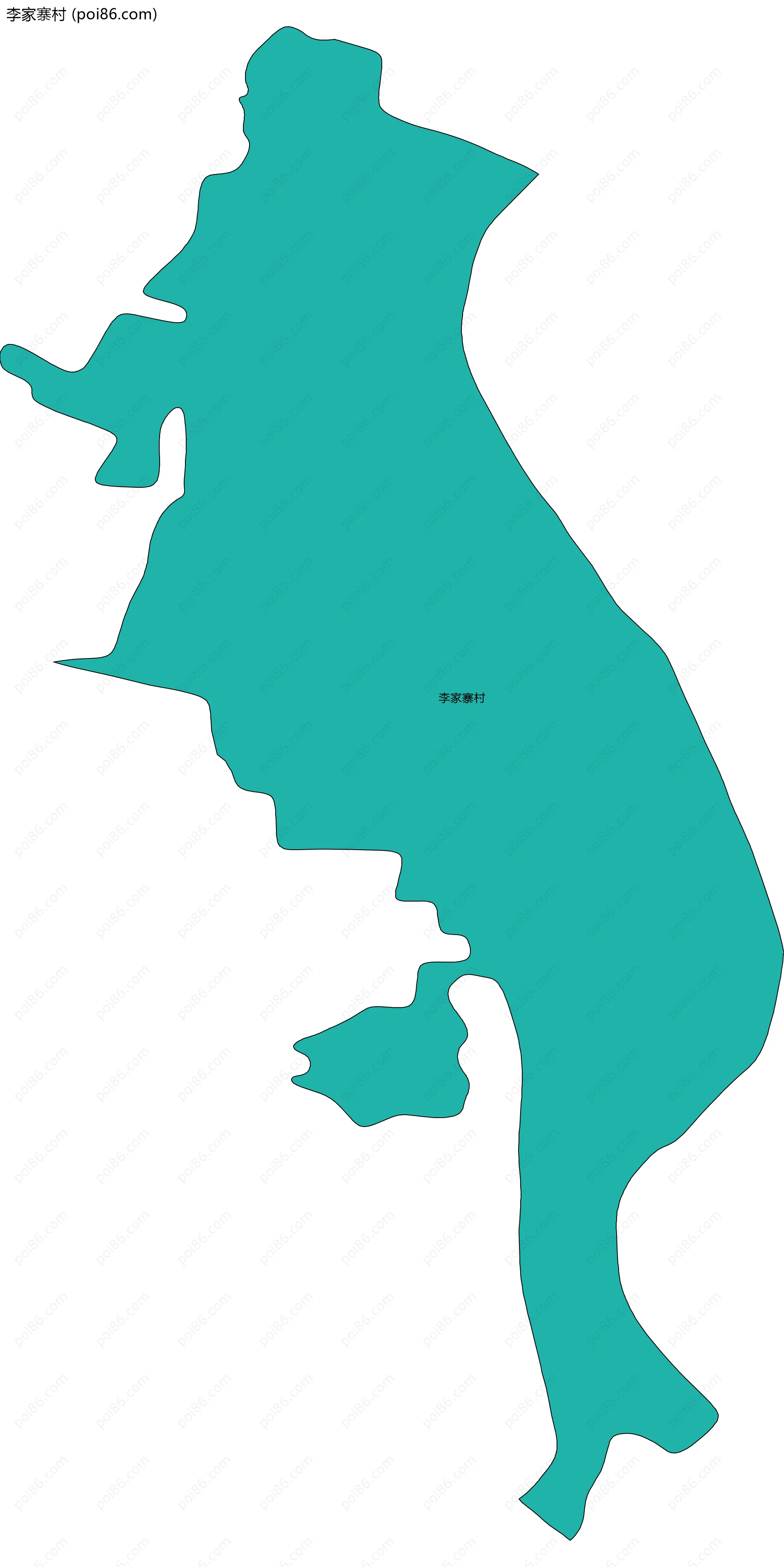 李家寨村边界地图