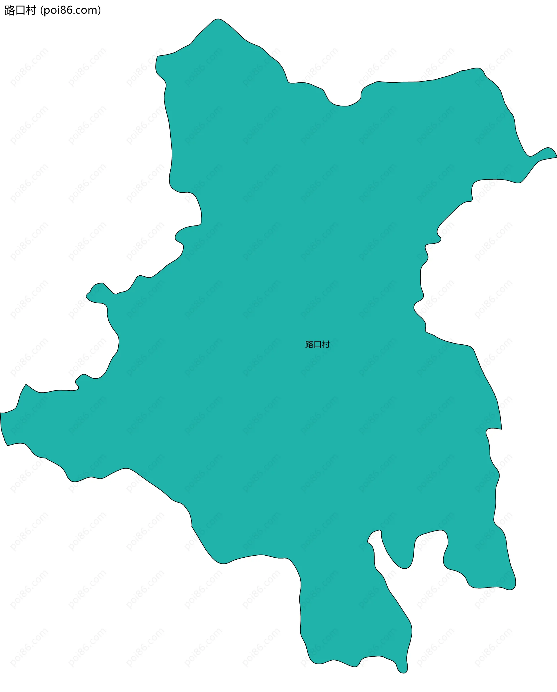 路口村边界地图