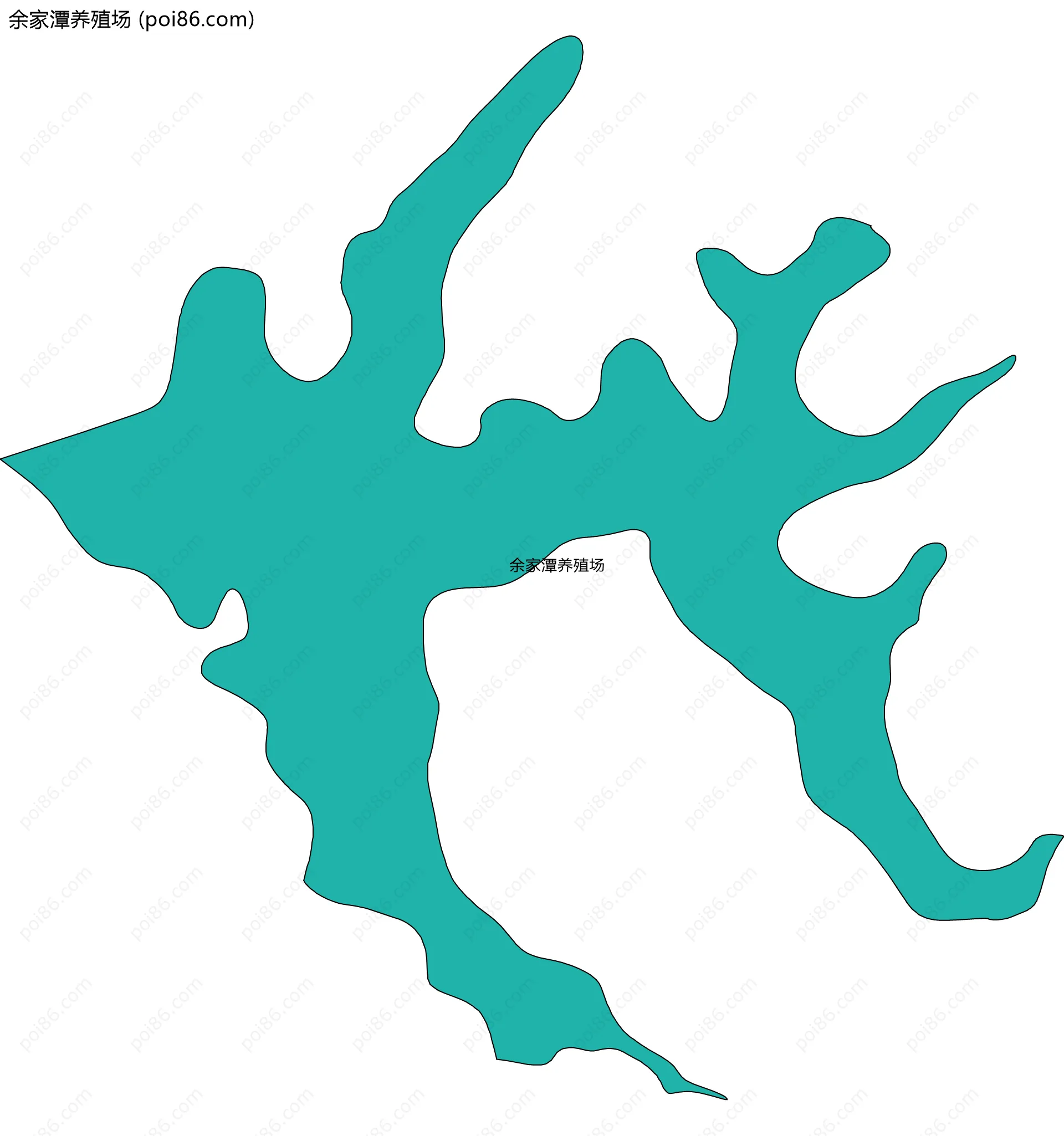 余家潭养殖场边界地图