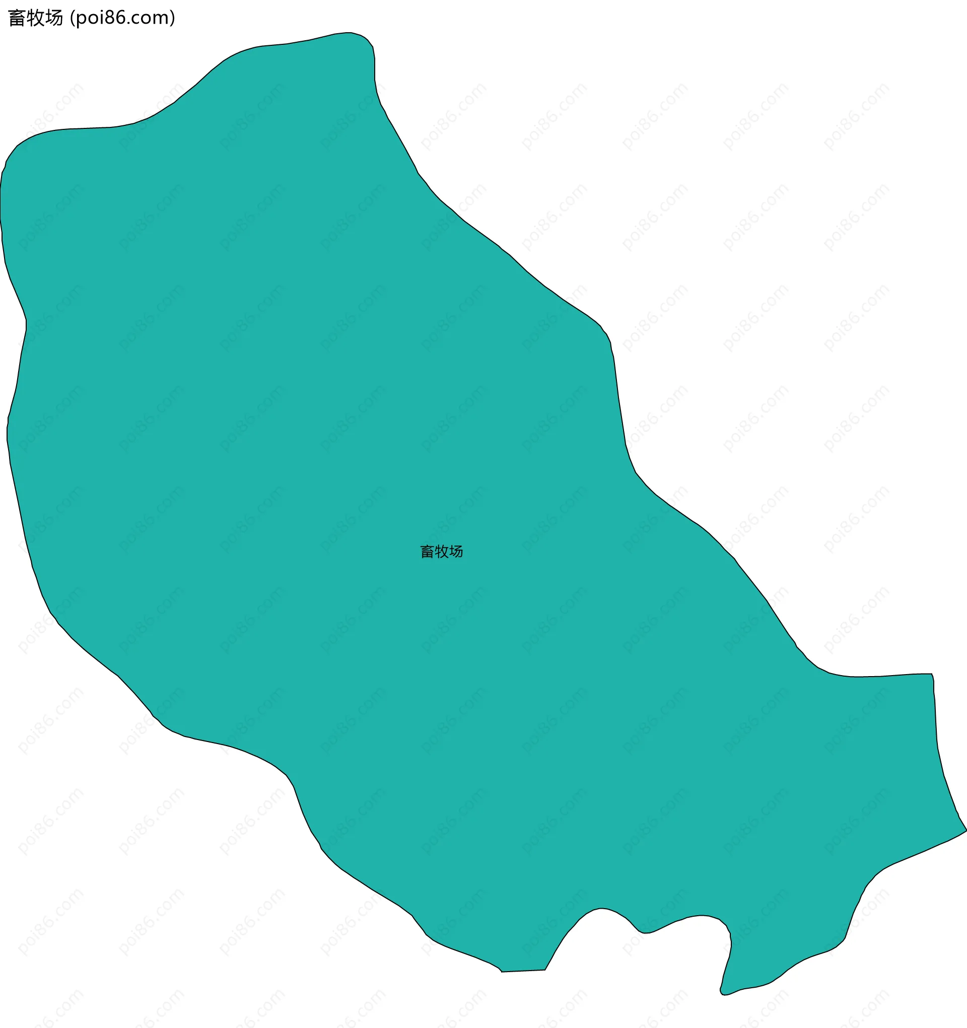 畜牧场边界地图