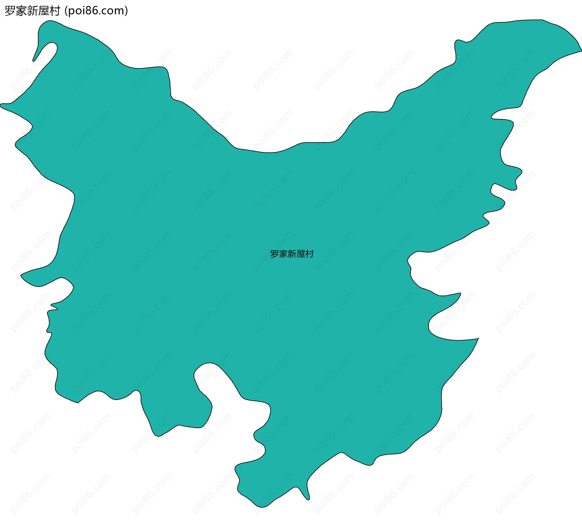 罗家新屋村边界地图